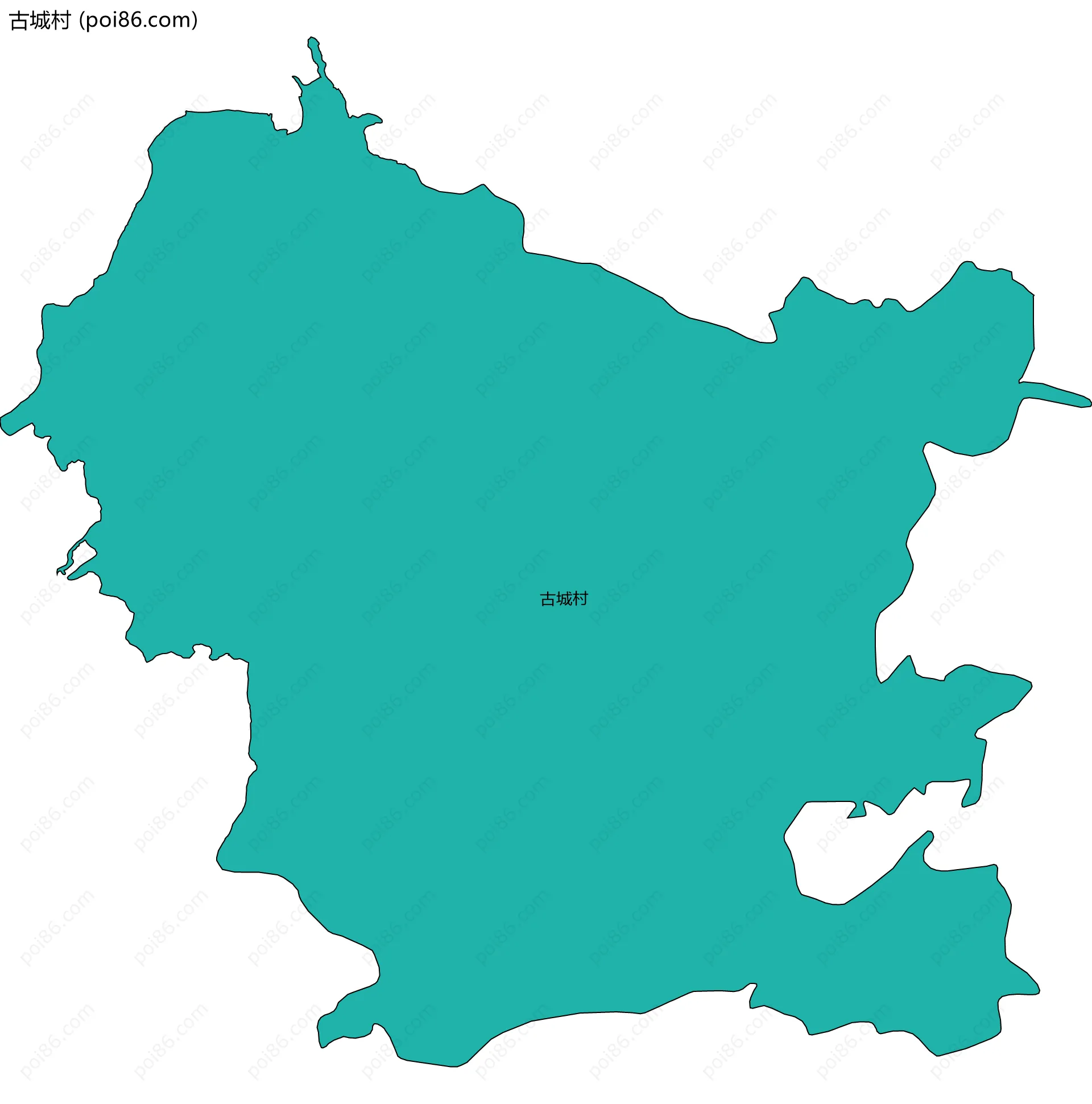 古城村边界地图