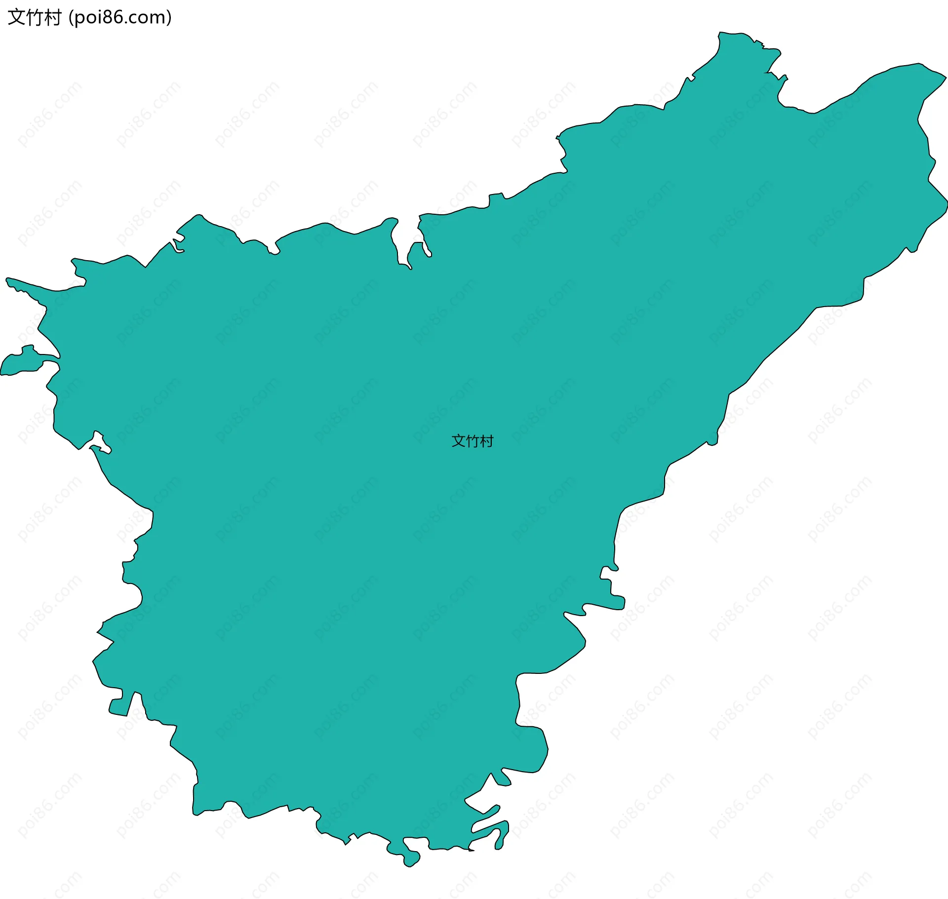 文竹村边界地图