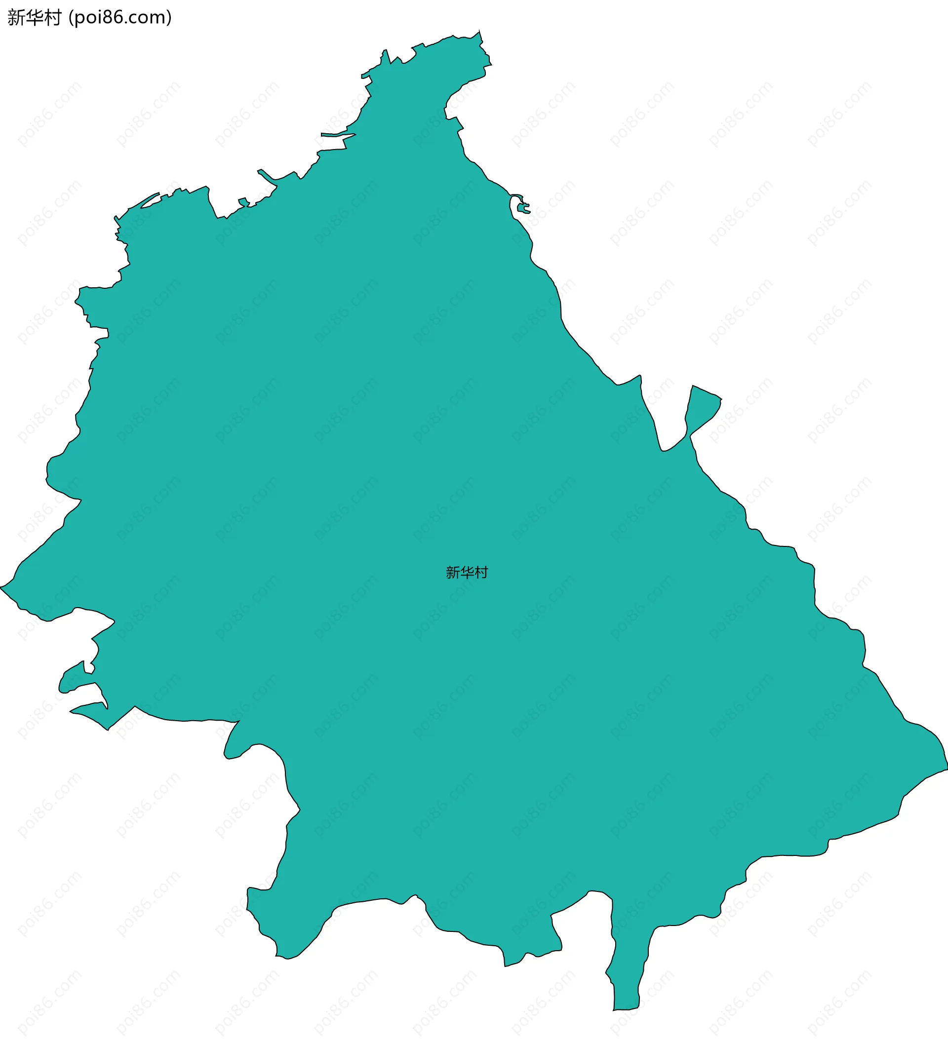 新华村边界地图