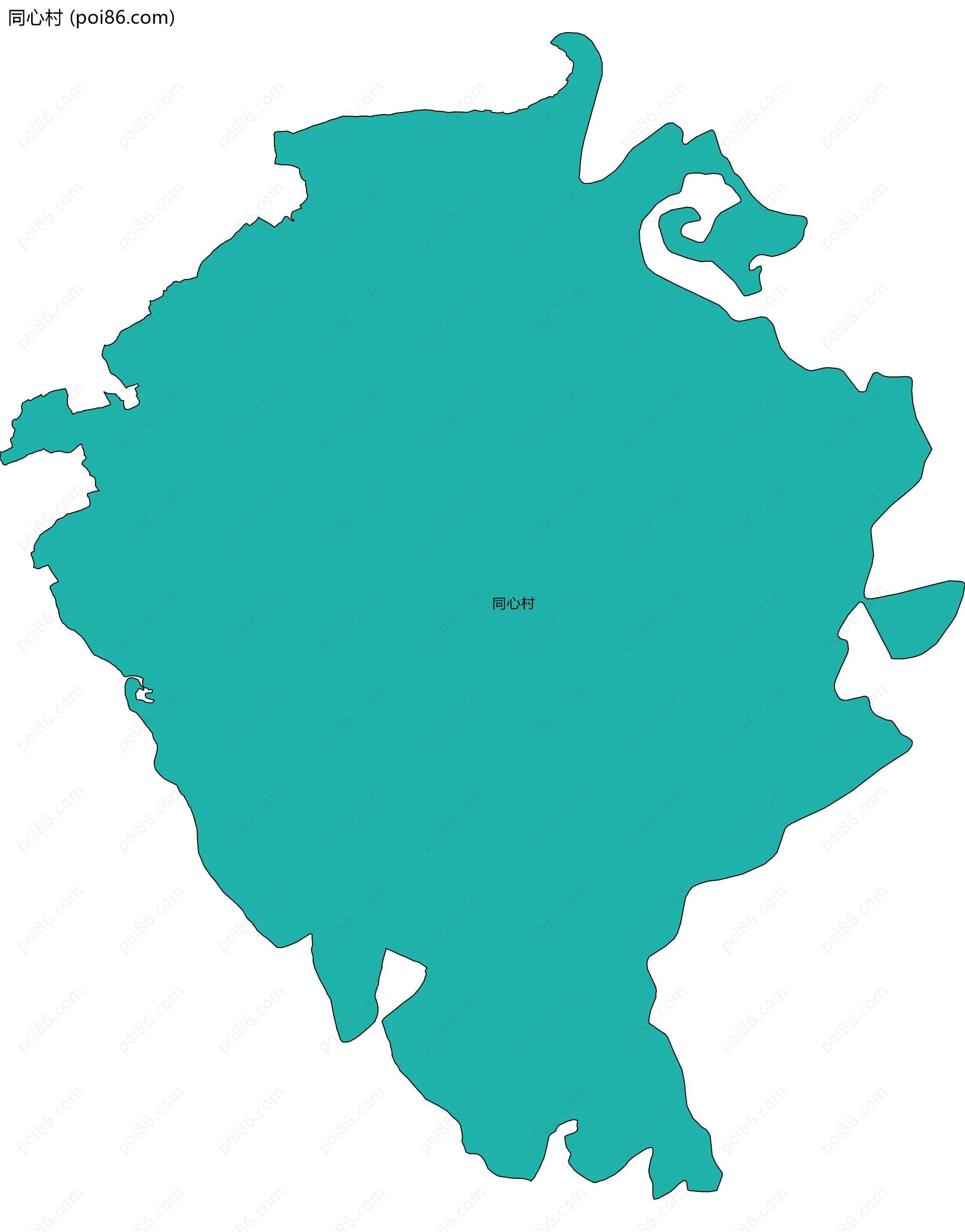 同心村边界地图