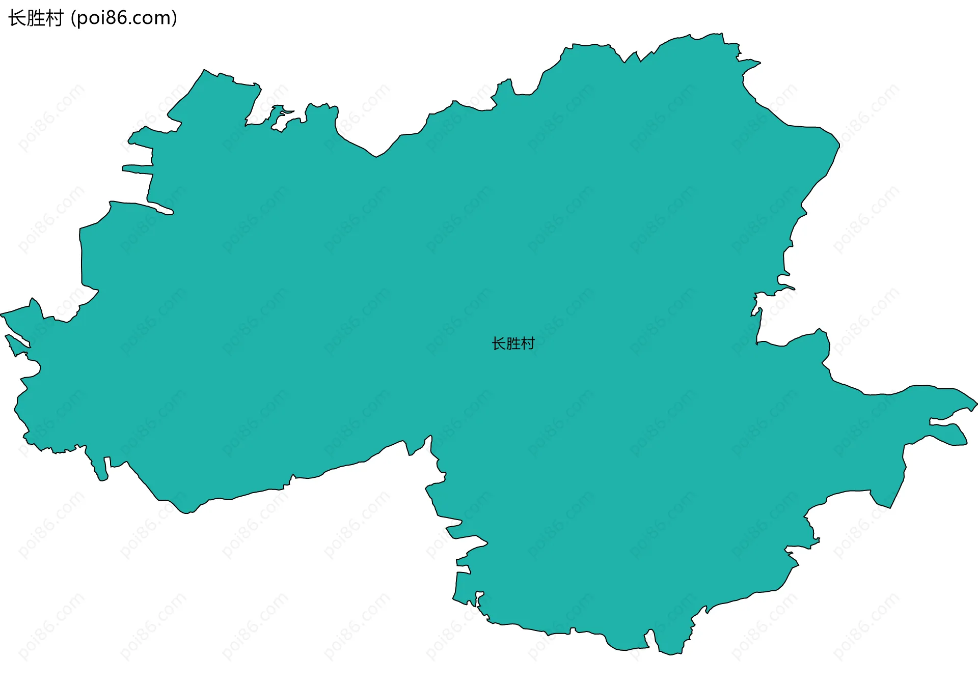 长胜村边界地图