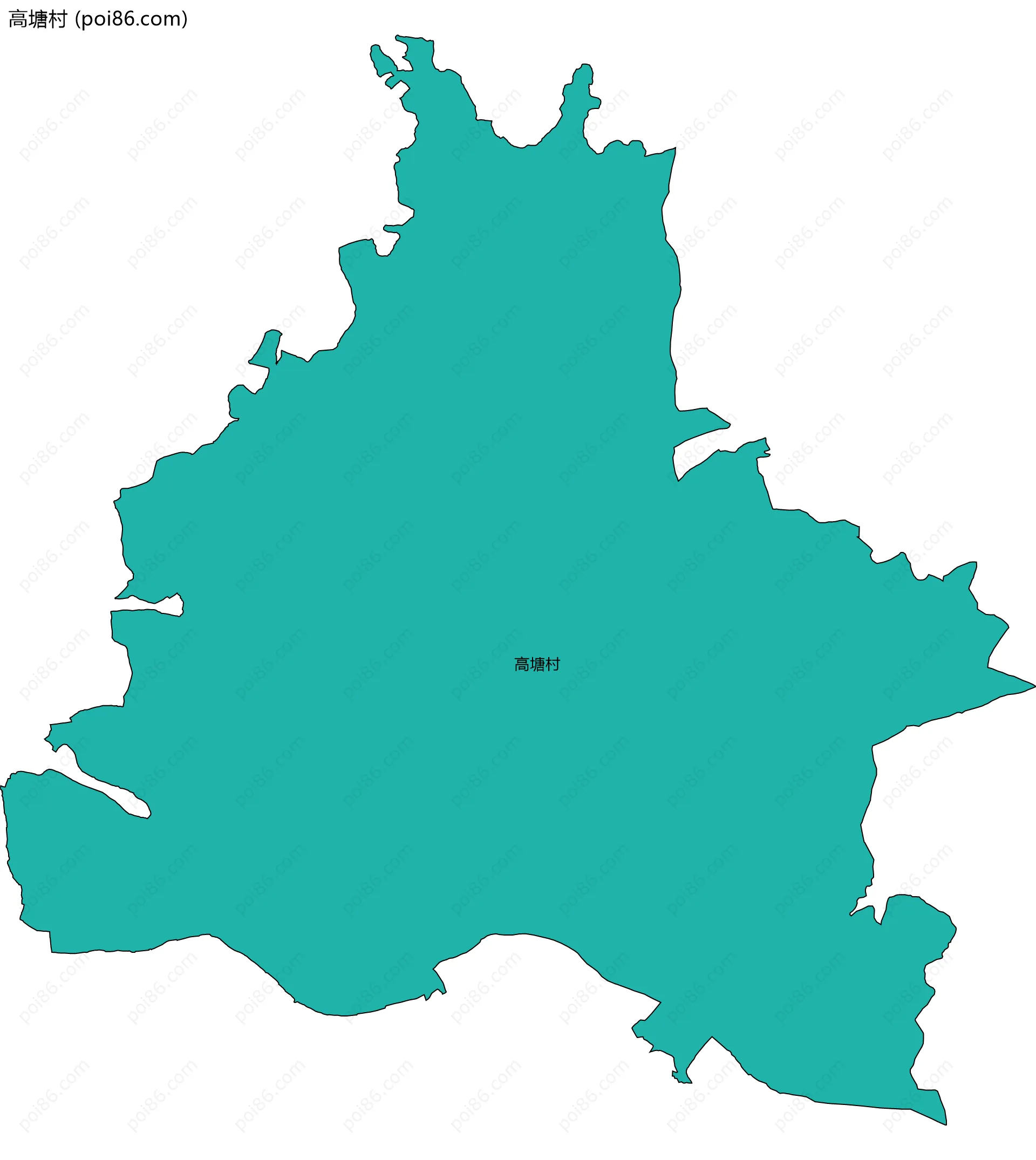 高塘村边界地图