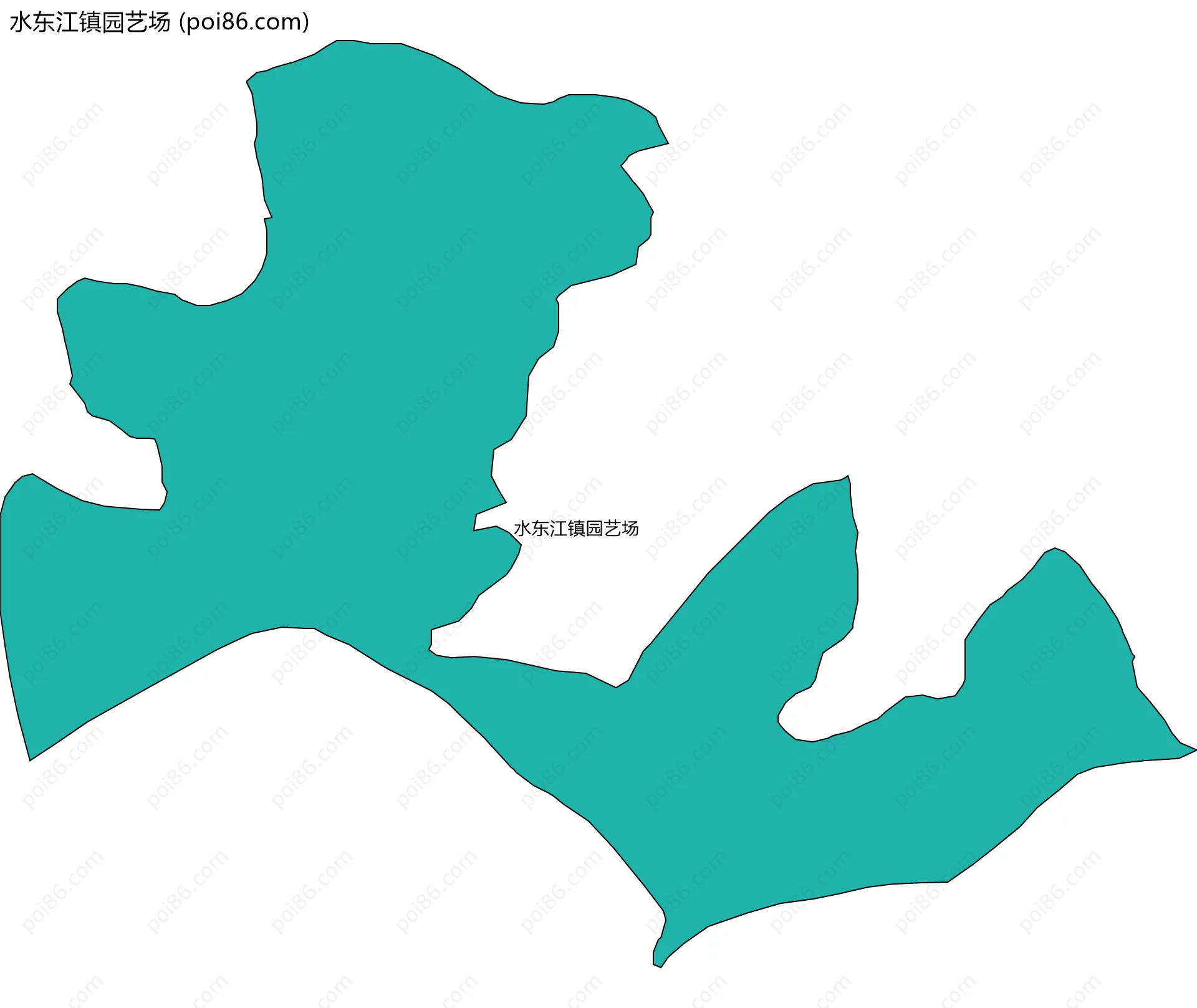 水东江镇园艺场边界地图