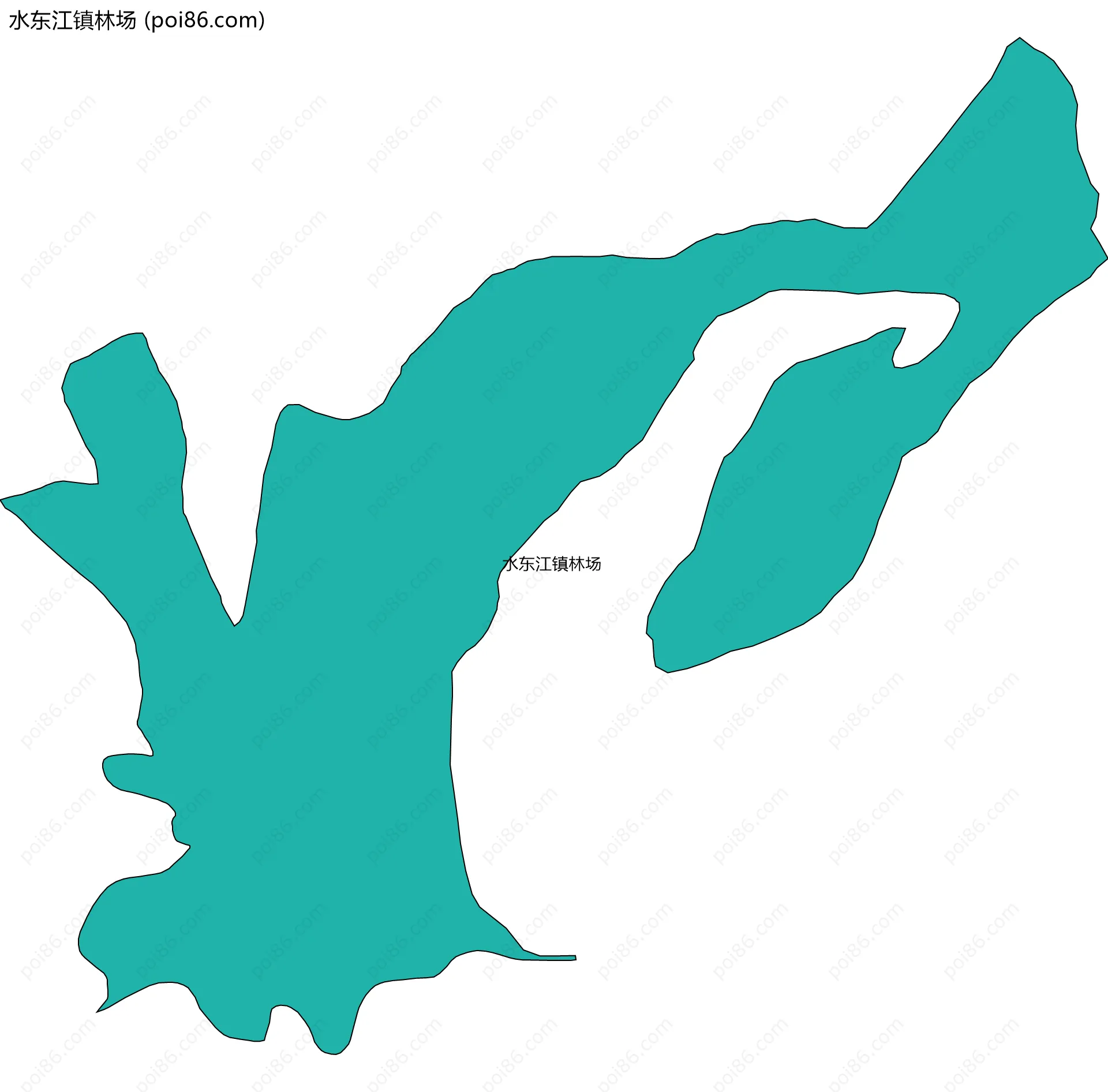 水东江镇林场边界地图