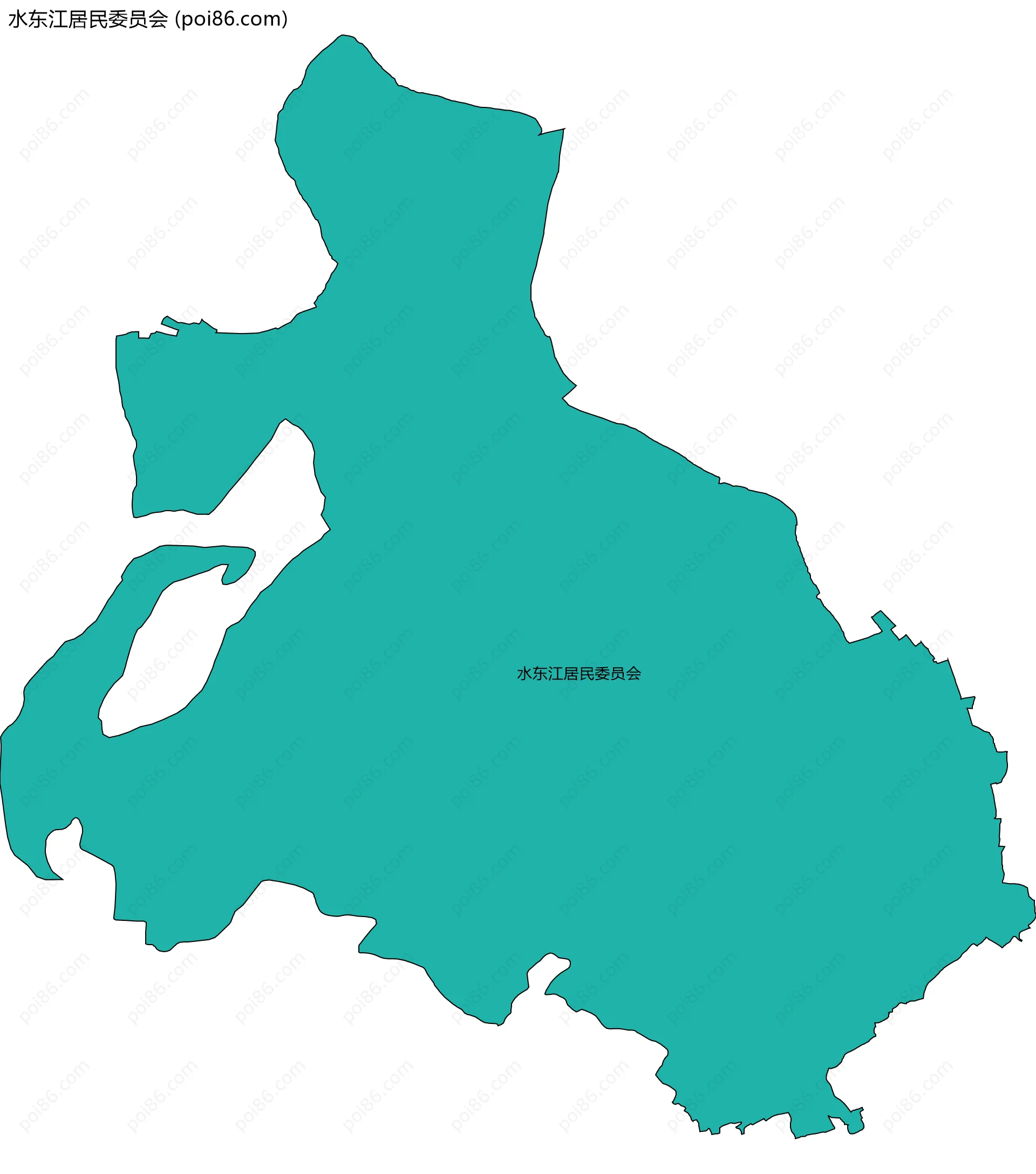 水东江居民委员会边界地图