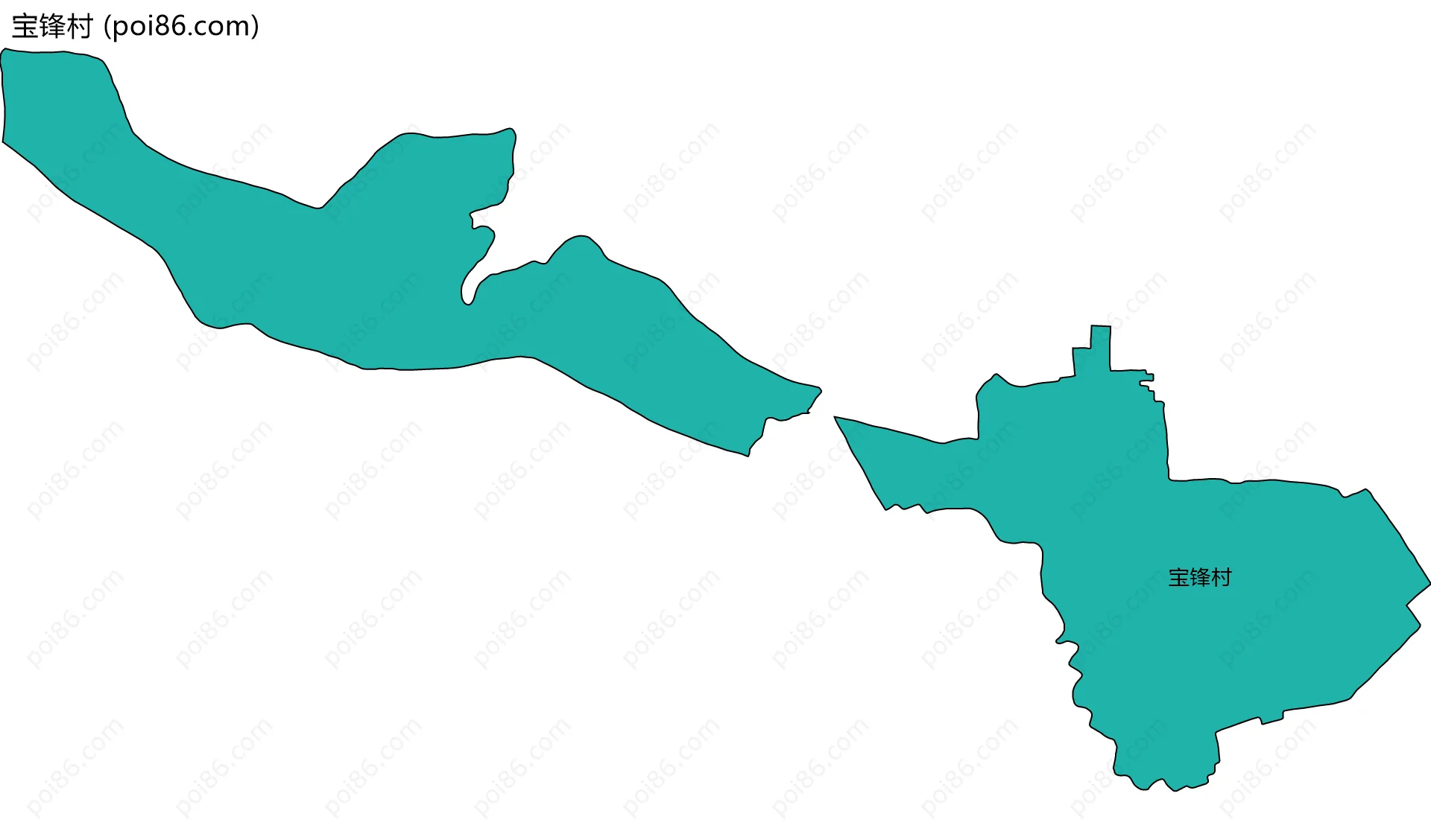 宝锋村边界地图