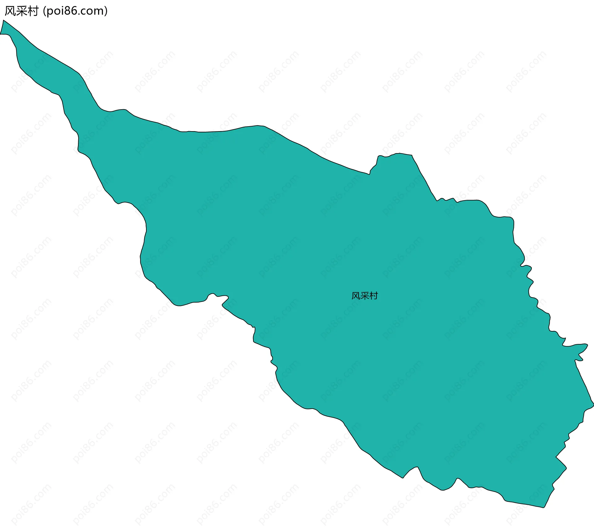 风采村边界地图