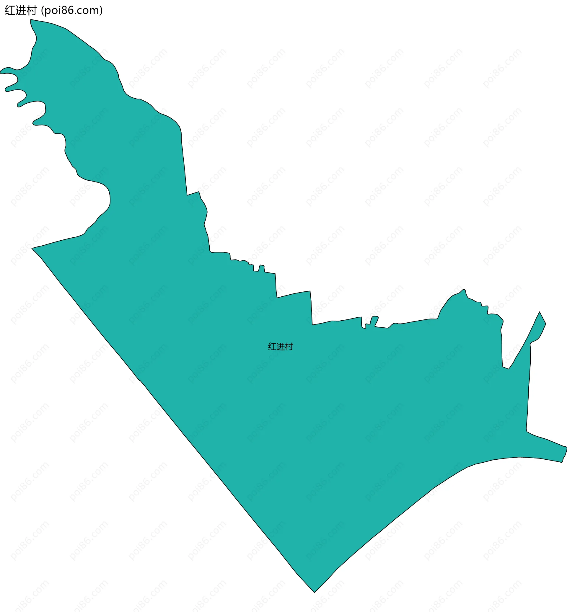红进村边界地图