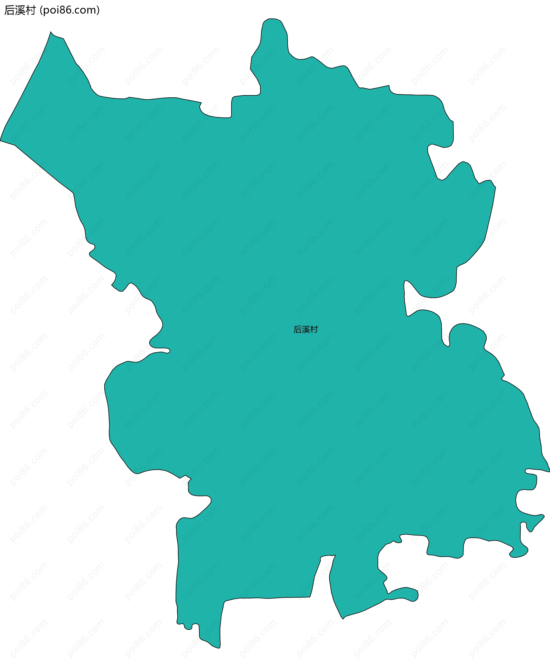 后溪村边界地图