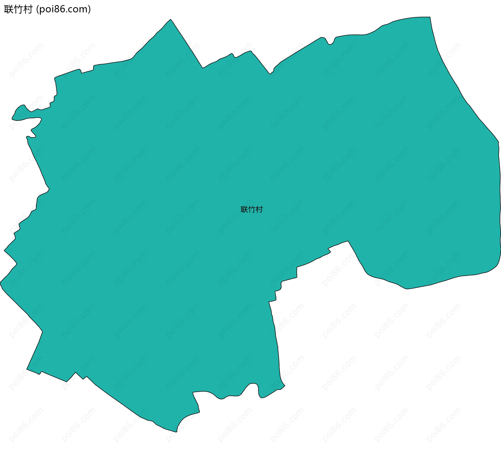 联竹村边界地图