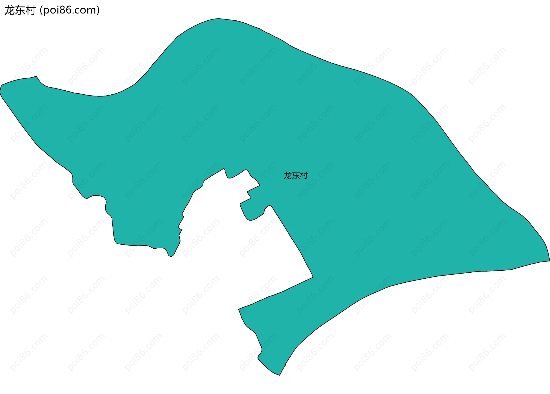 龙东村边界地图