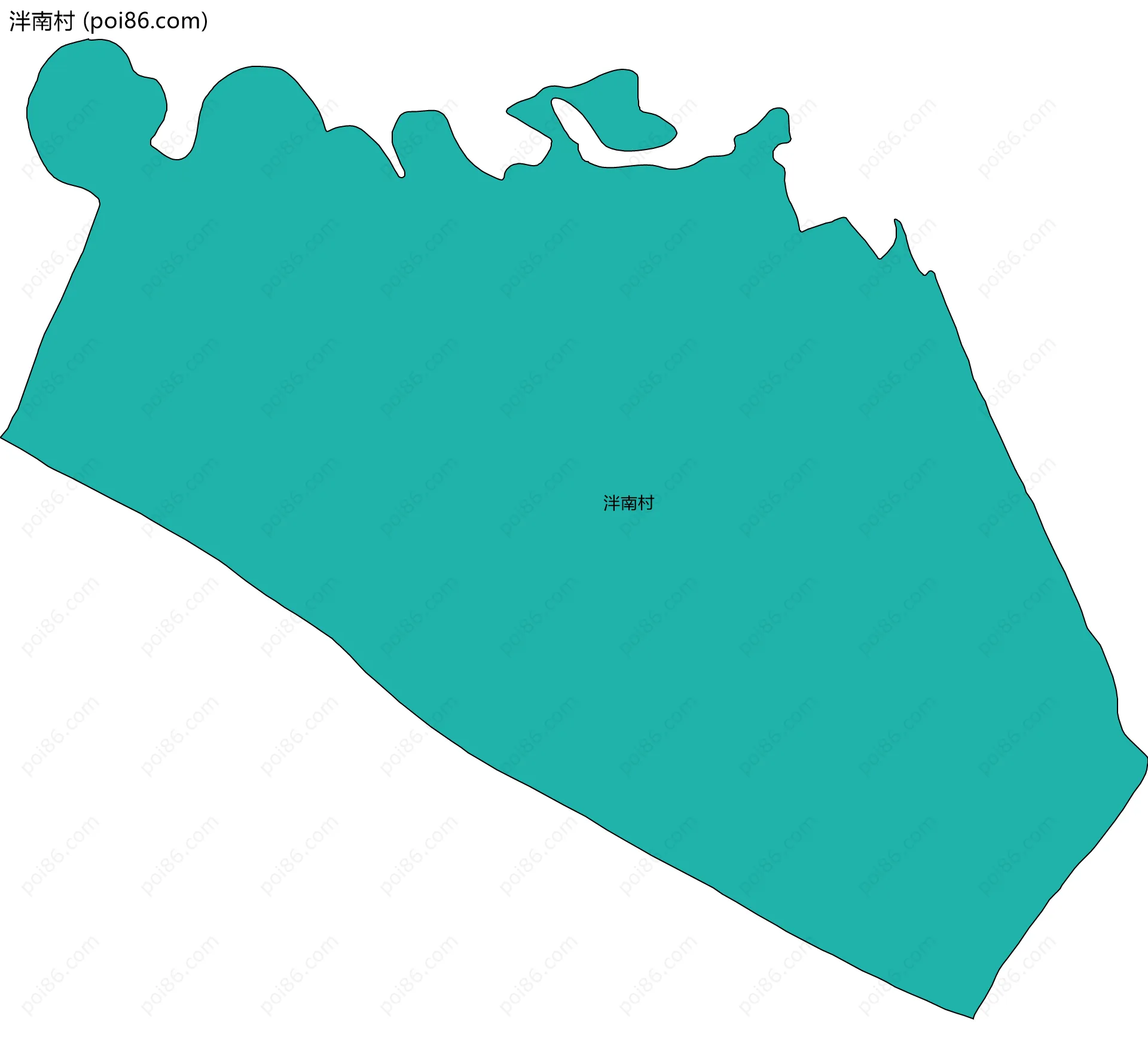 泮南村边界地图