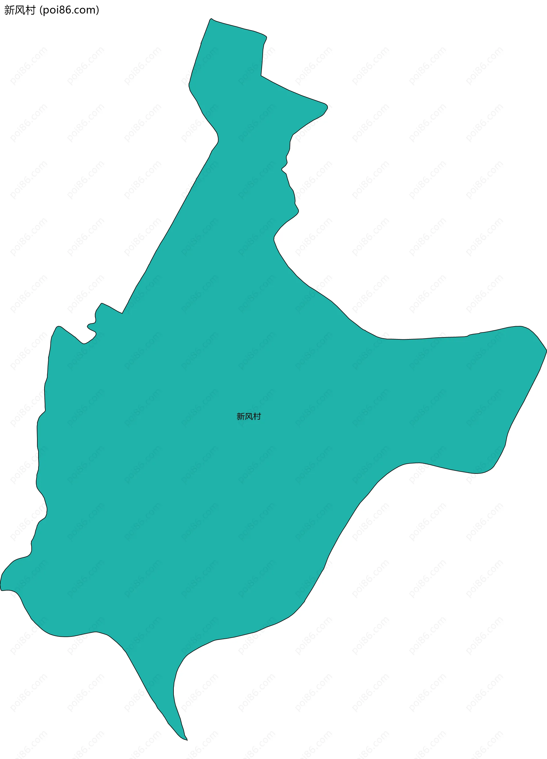 新风村边界地图