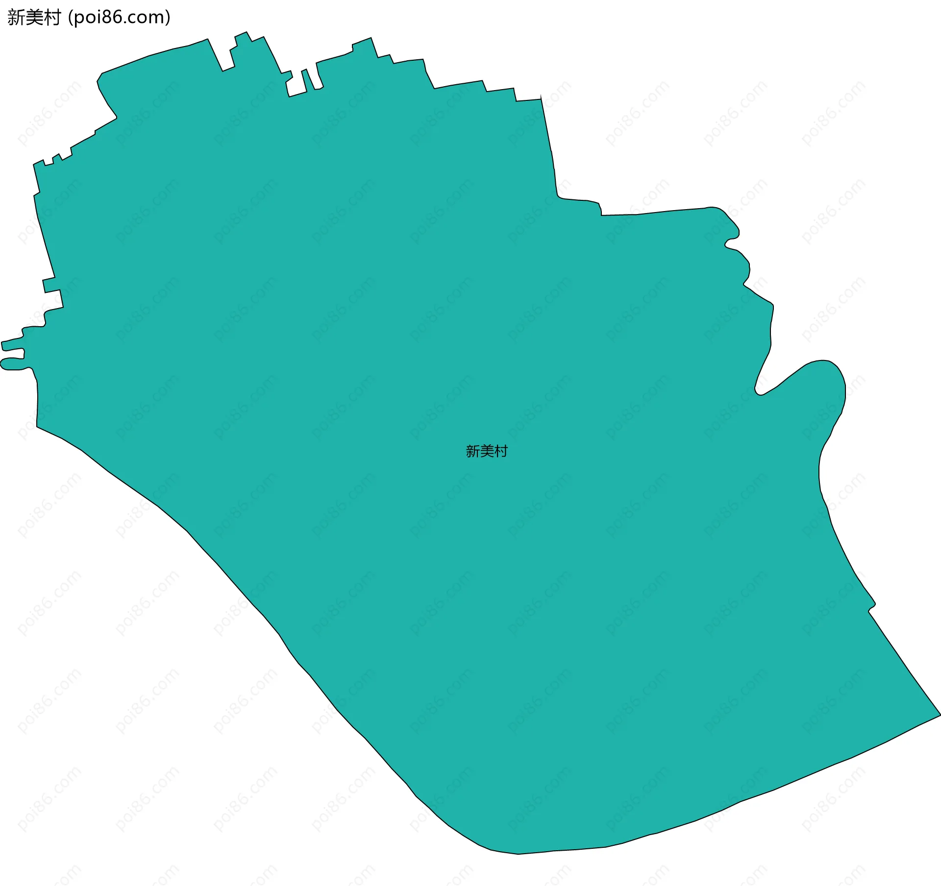 新美村边界地图