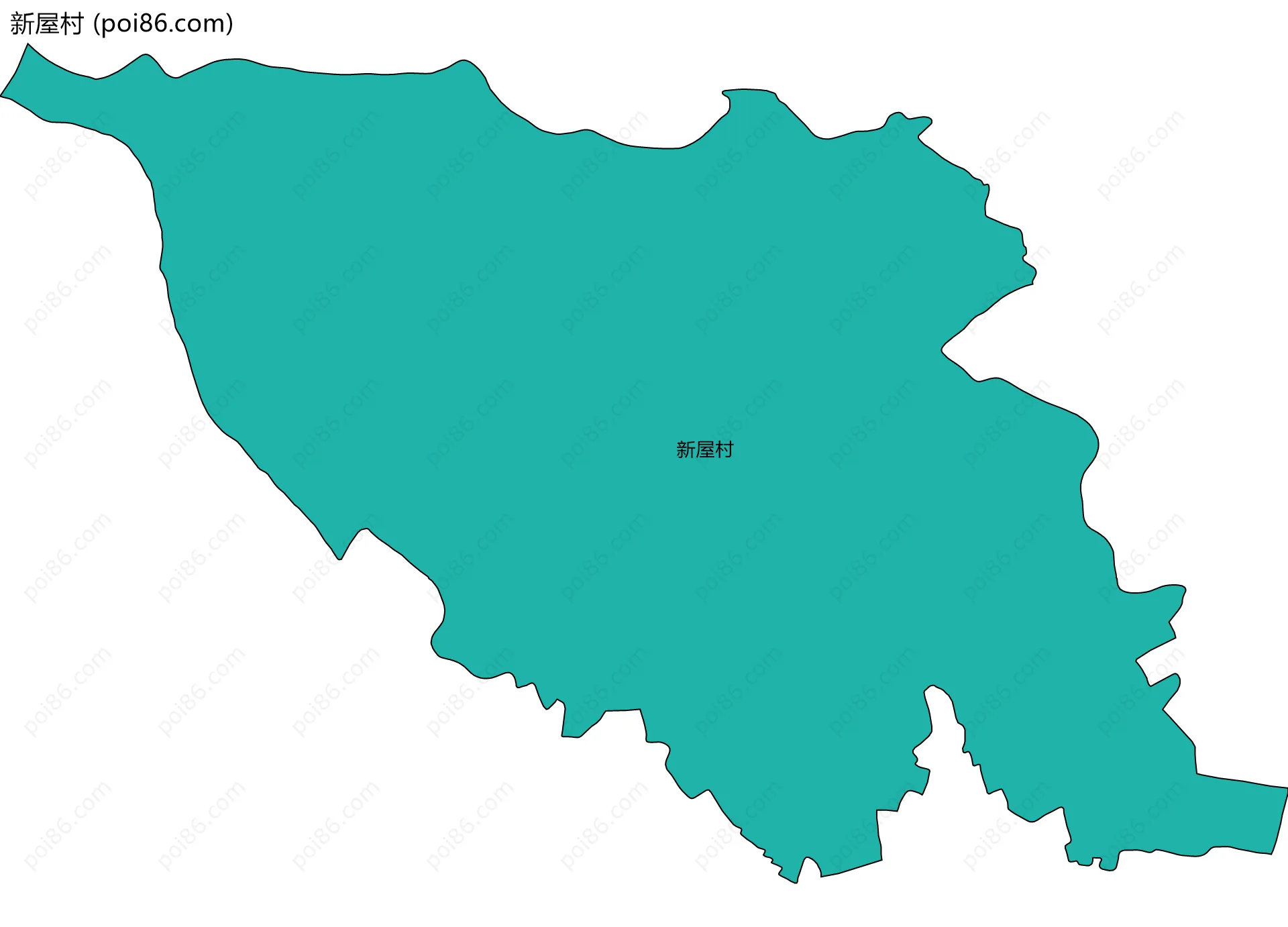 新屋村边界地图