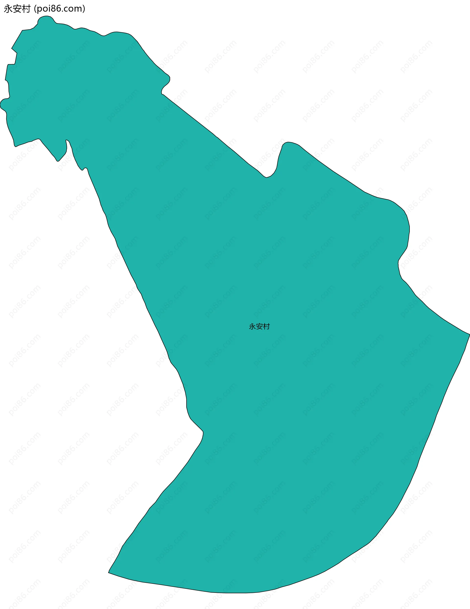 永安村边界地图