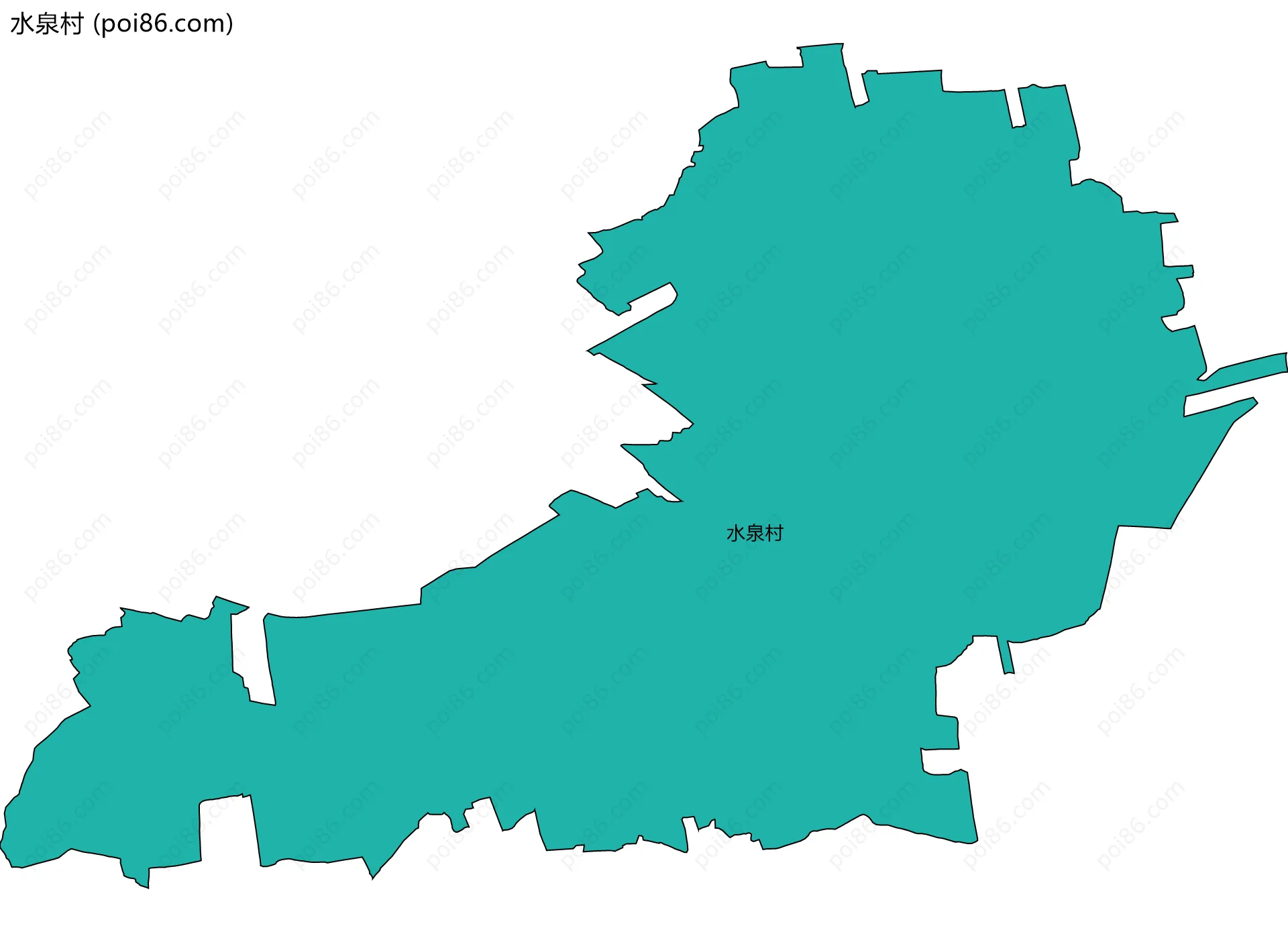 水泉村边界地图