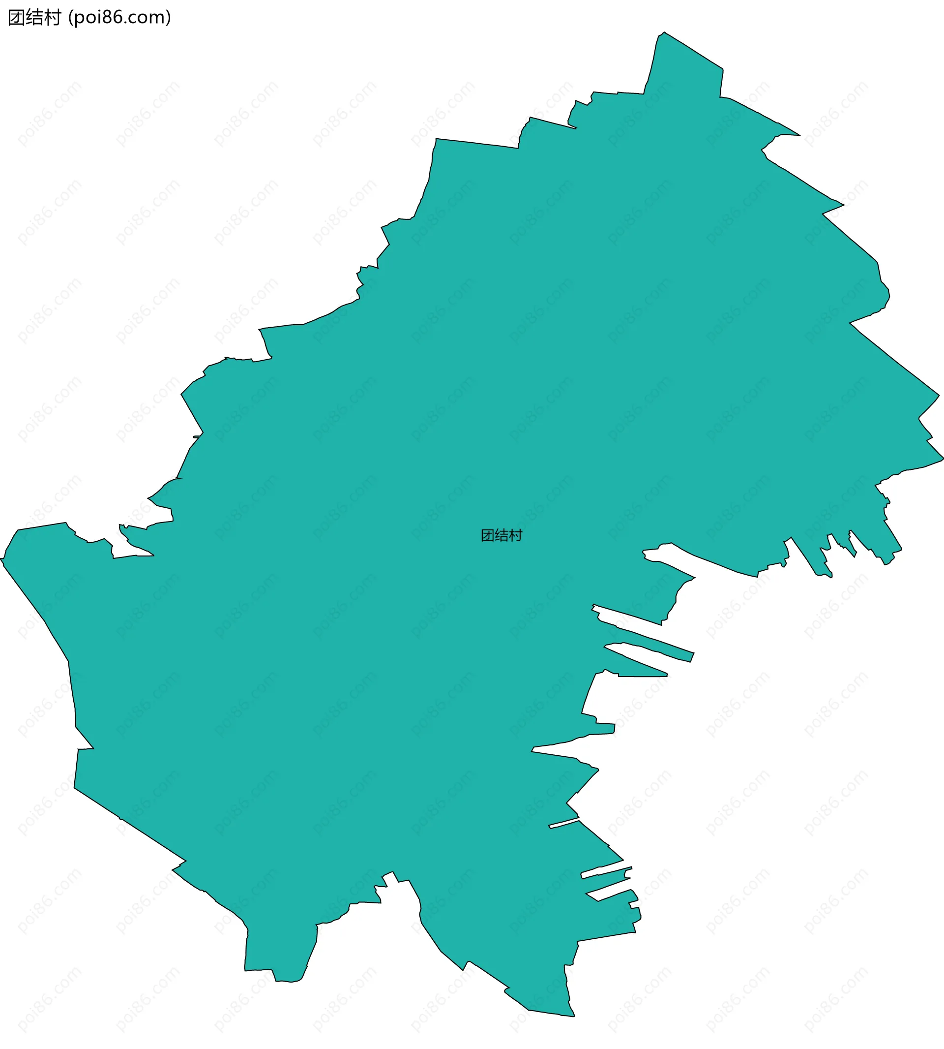团结村边界地图