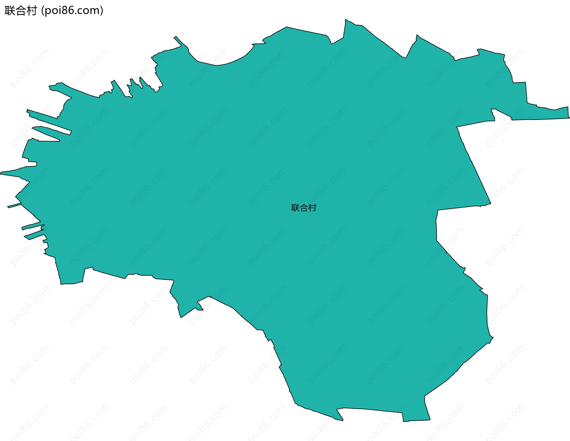 联合村边界地图