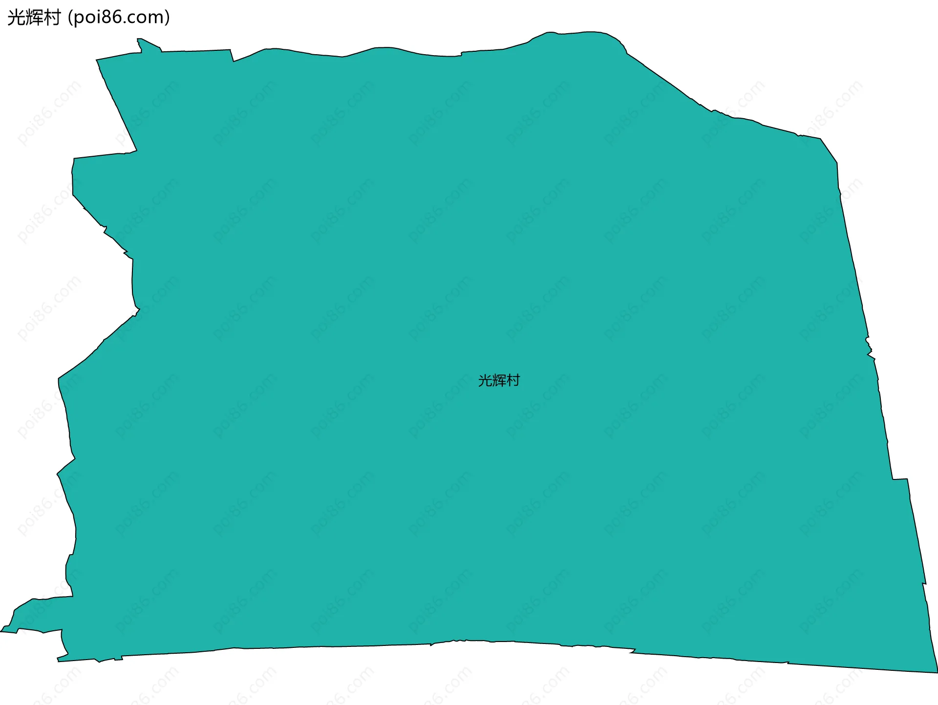 光辉村边界地图