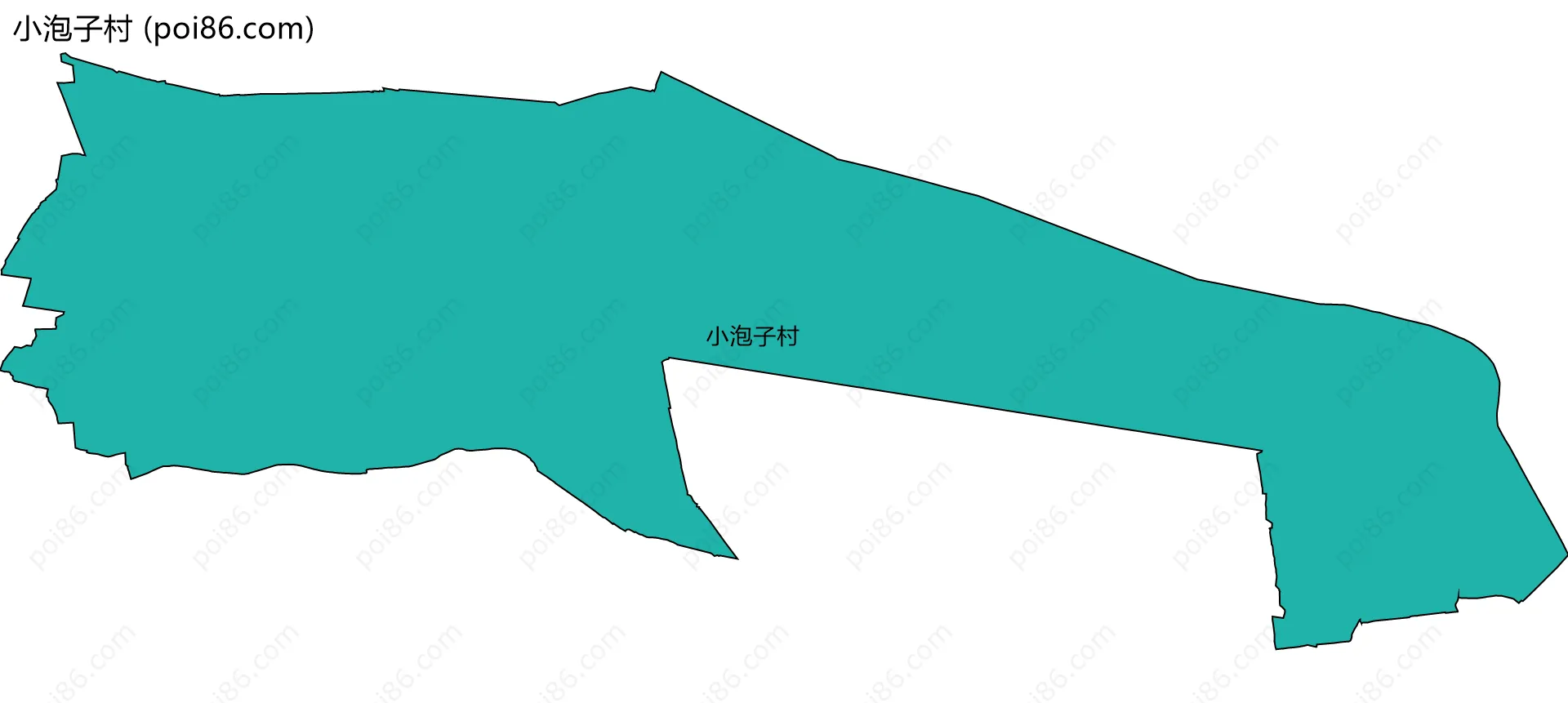 小泡子村边界地图