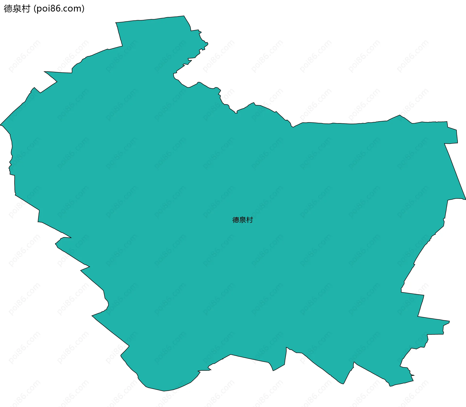 德泉村边界地图