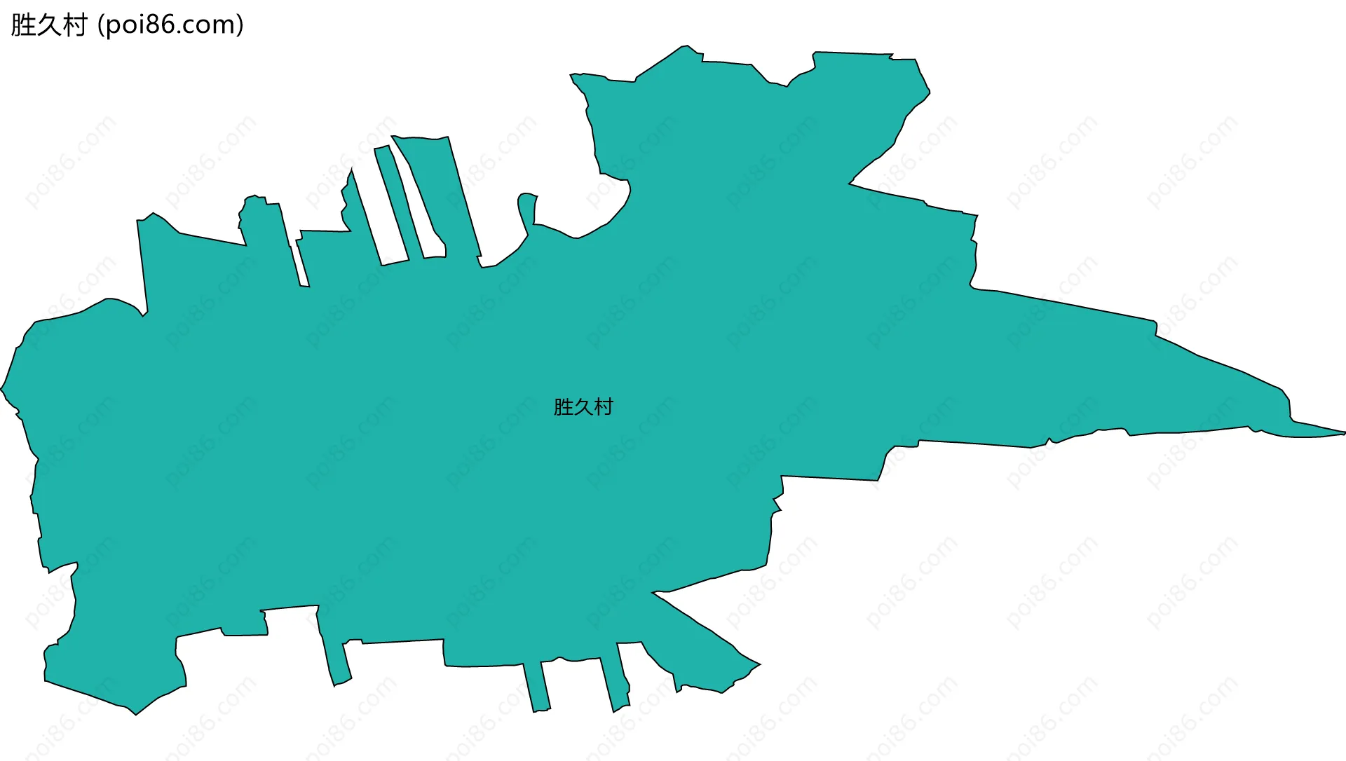 胜久村边界地图