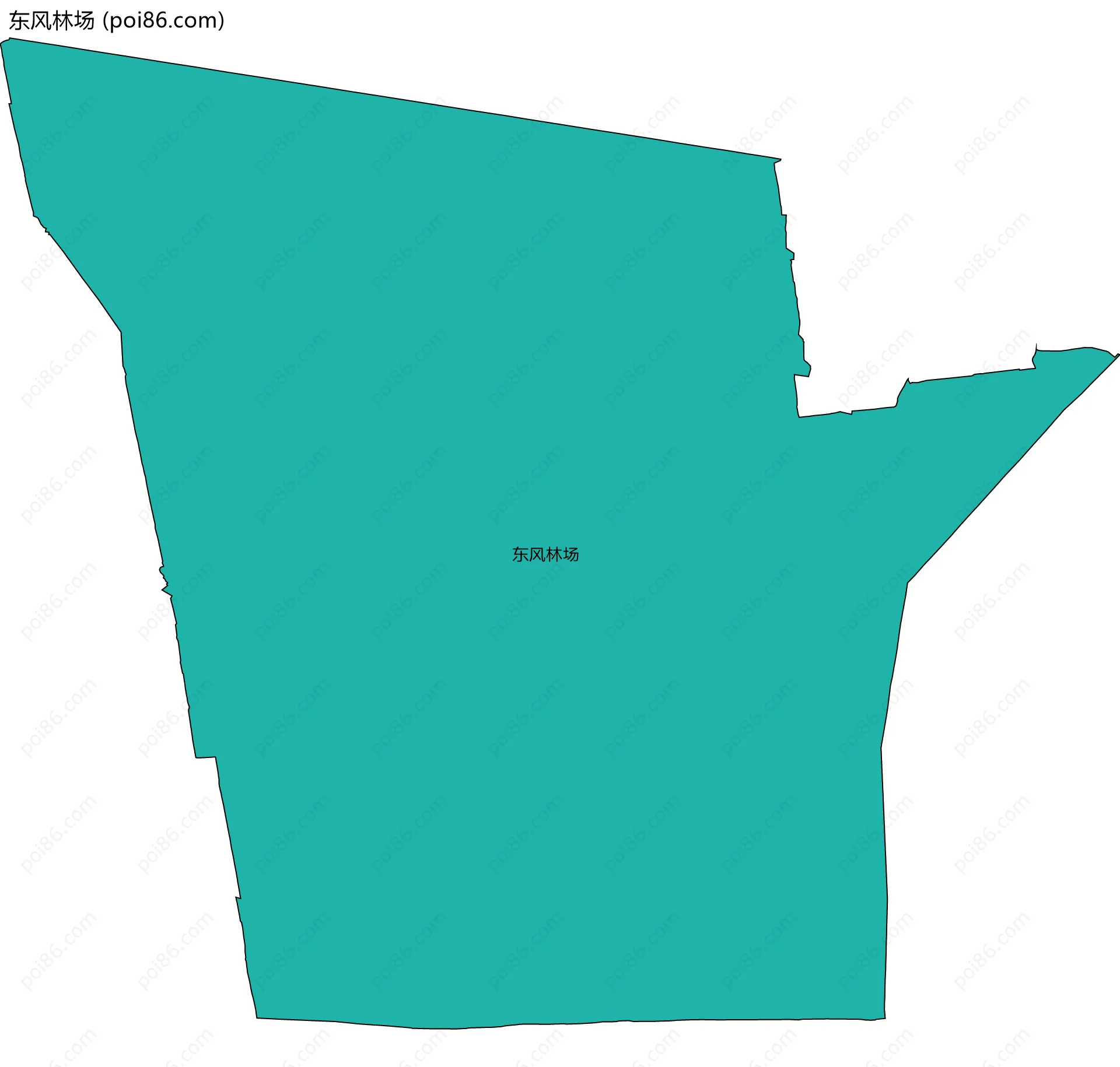 东风林场边界地图