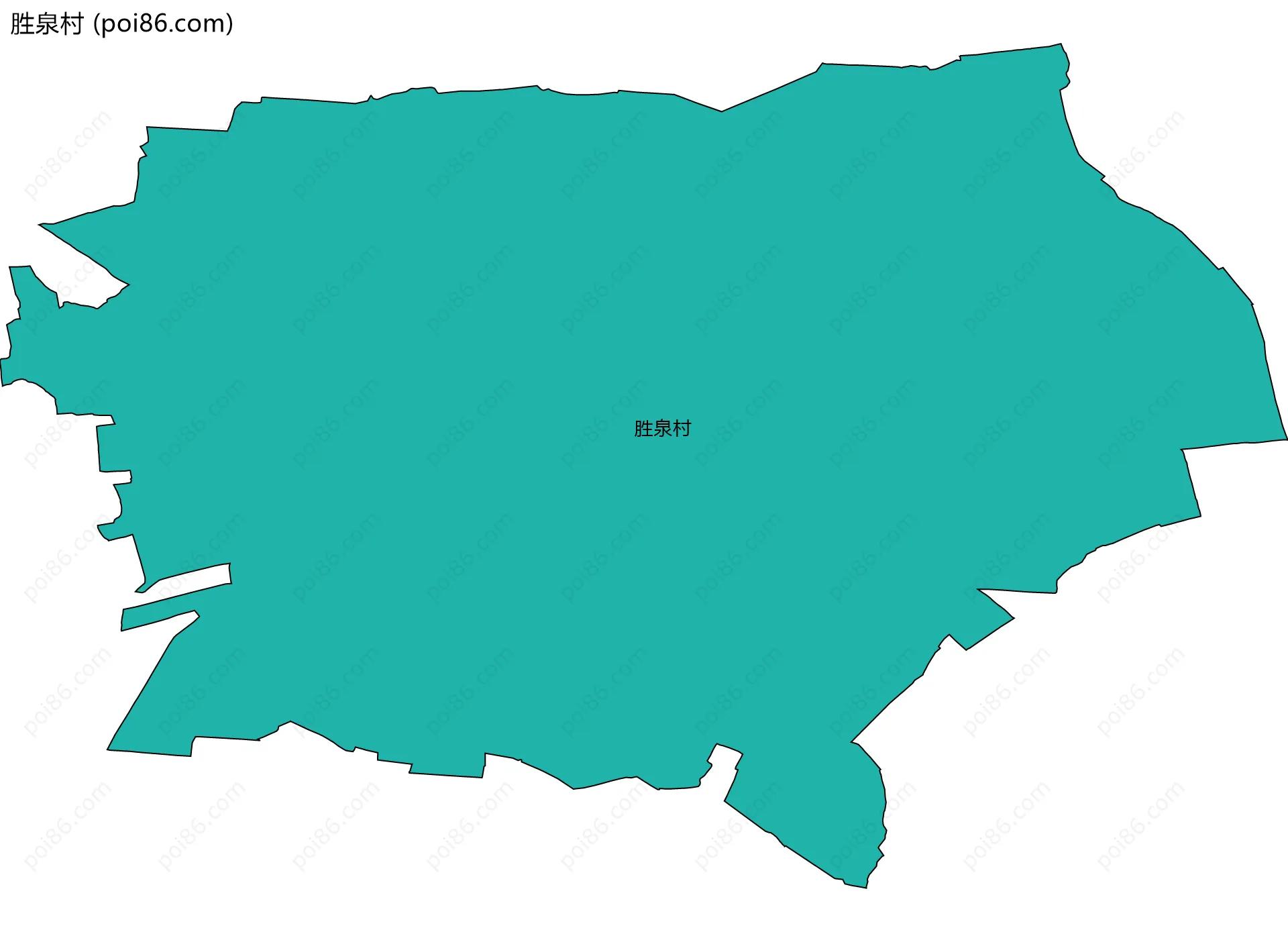 胜泉村边界地图