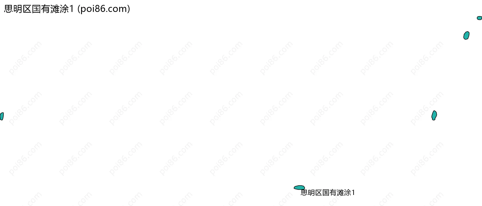 思明区国有滩涂1边界地图(五级行政区划)