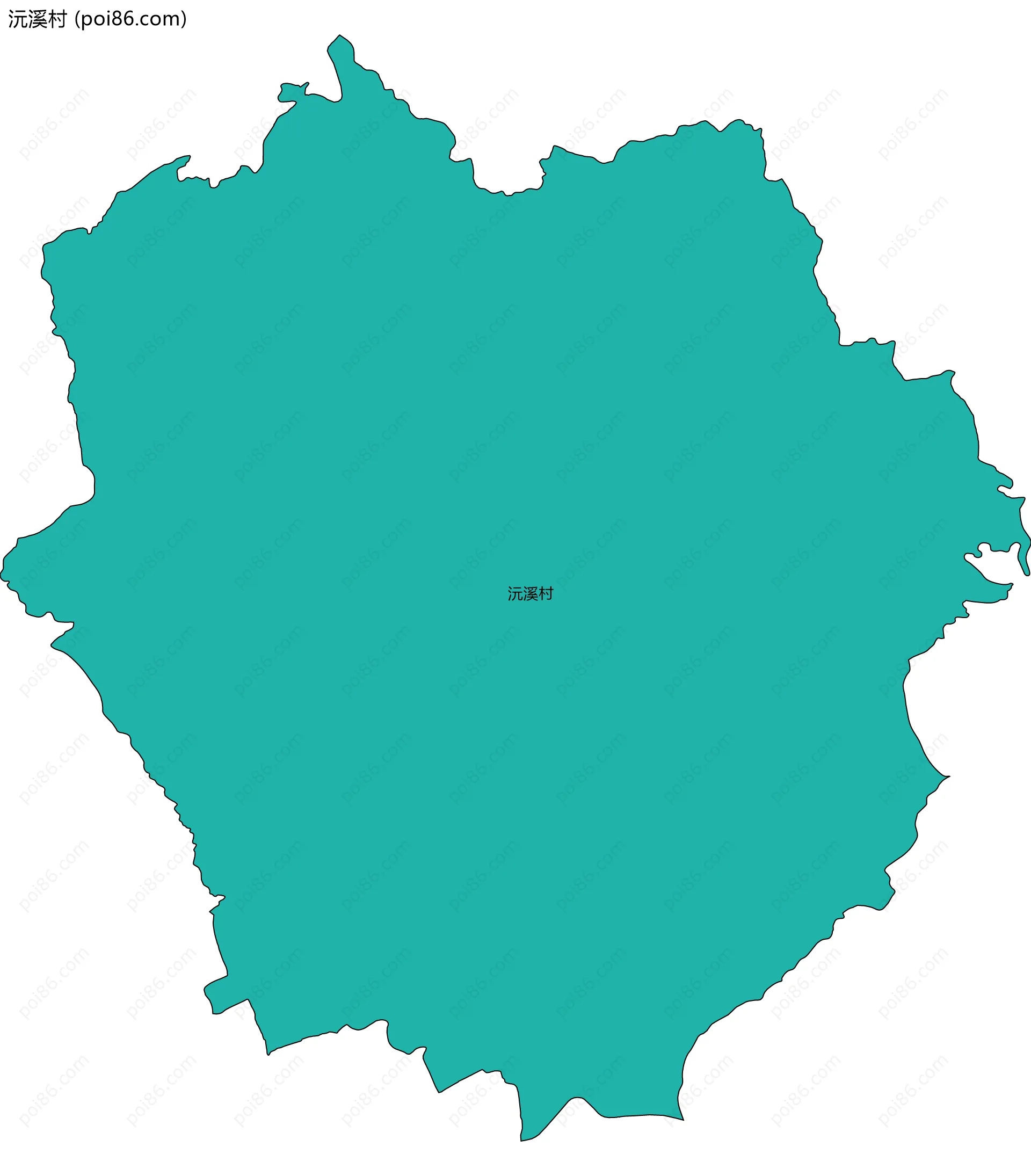 沅溪村边界地图