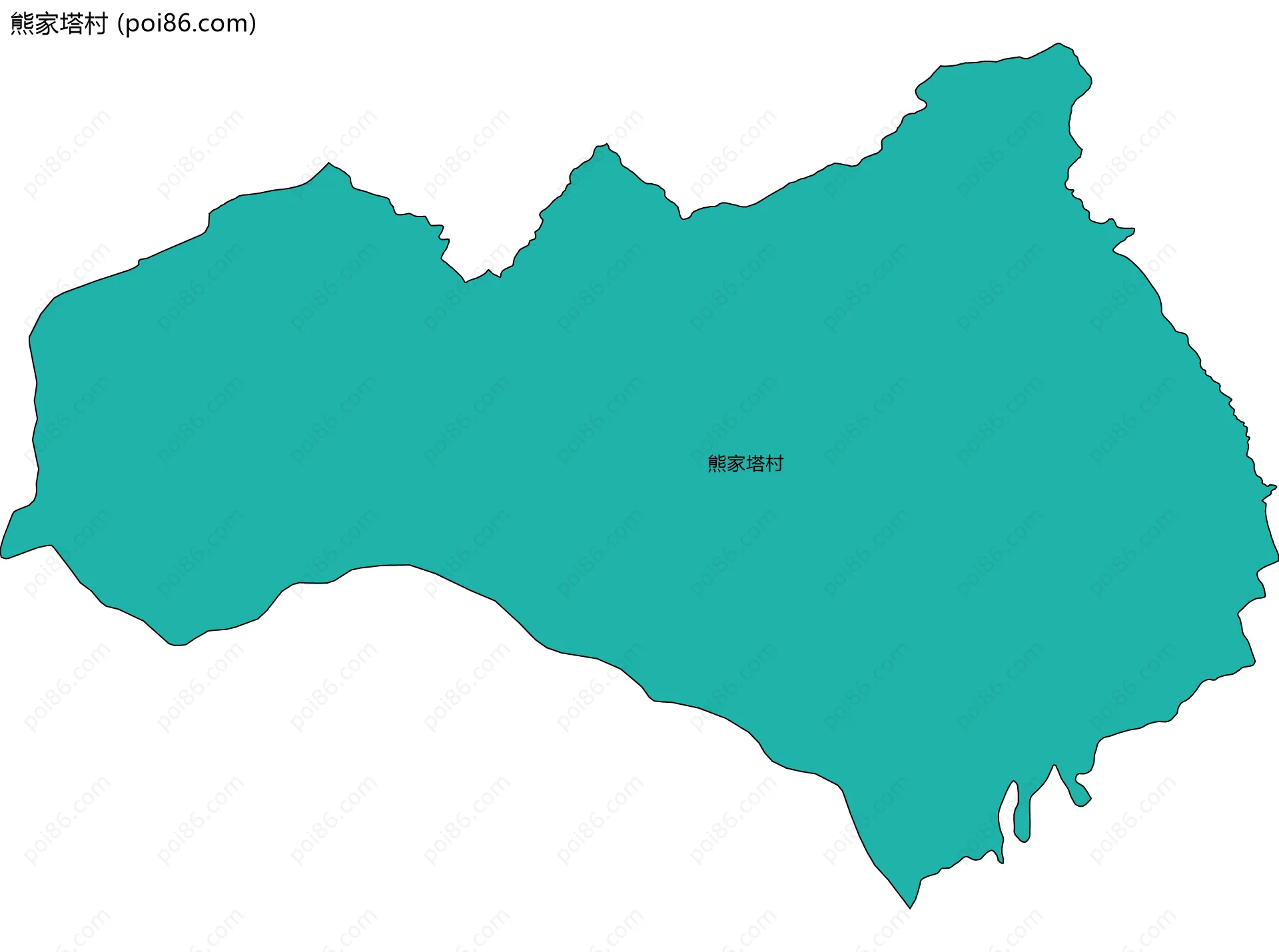 熊家塔村边界地图