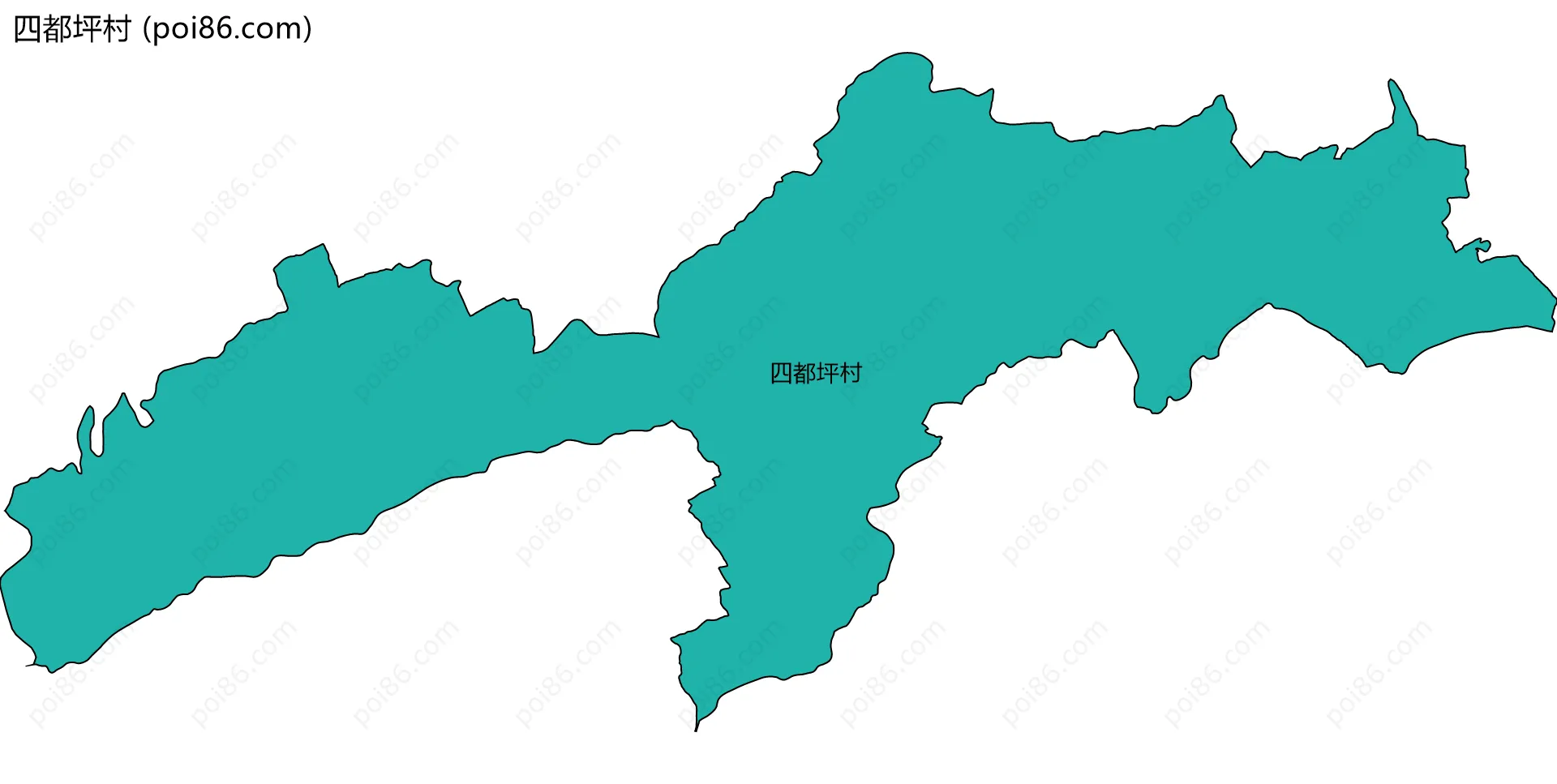 四都坪村边界地图