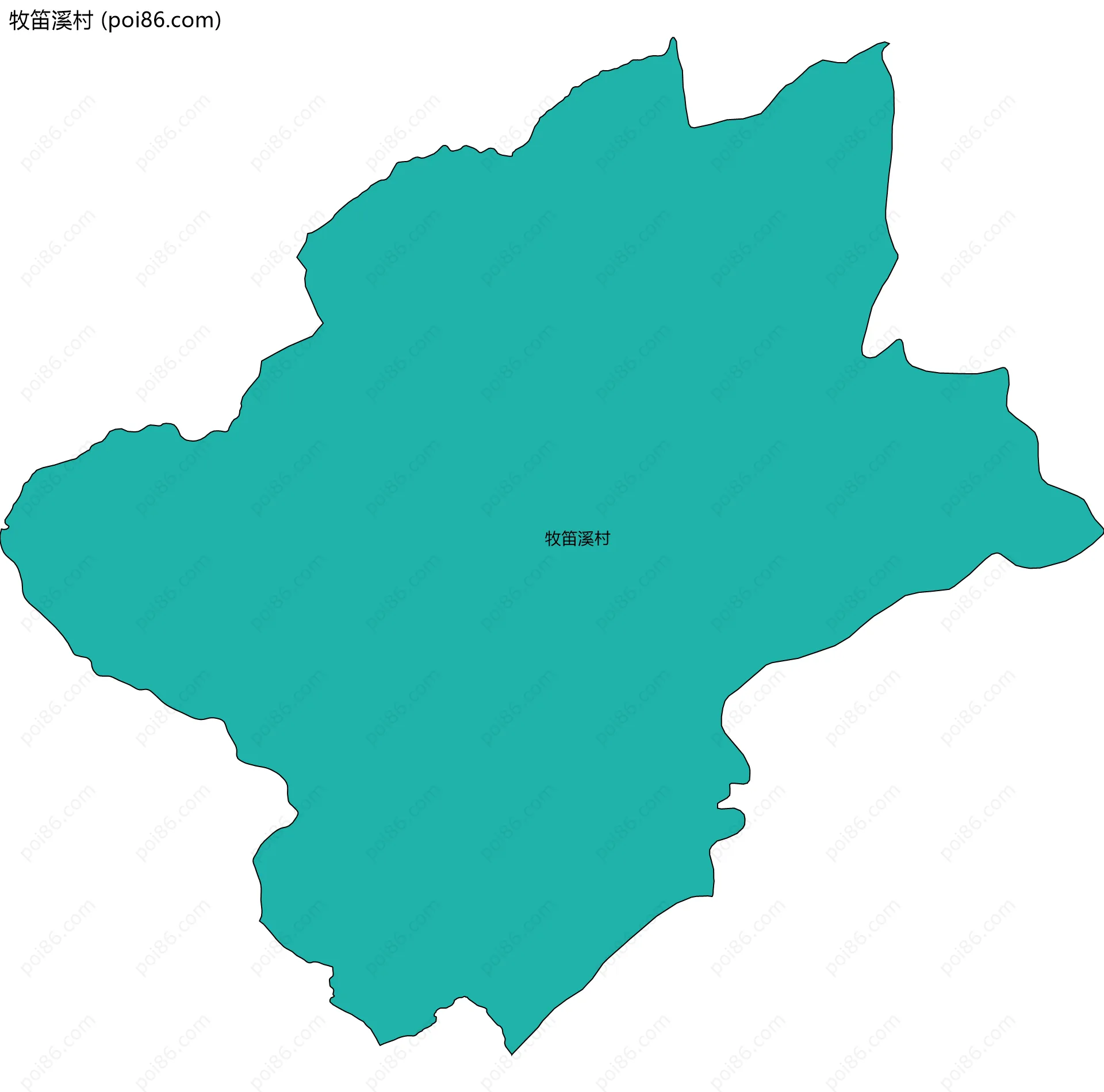 牧笛溪村边界地图