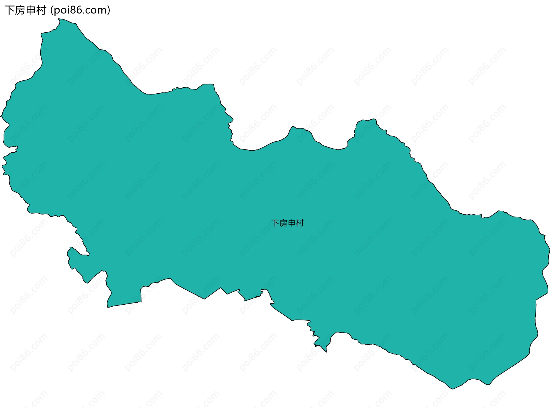 下房申村边界地图