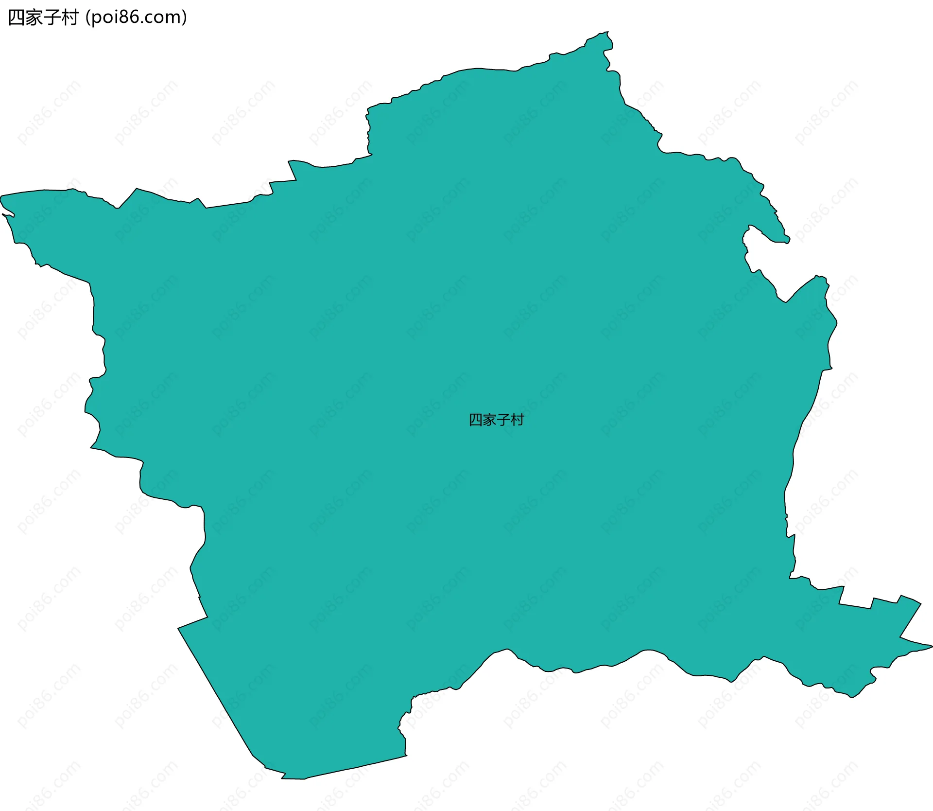 四家子村边界地图
