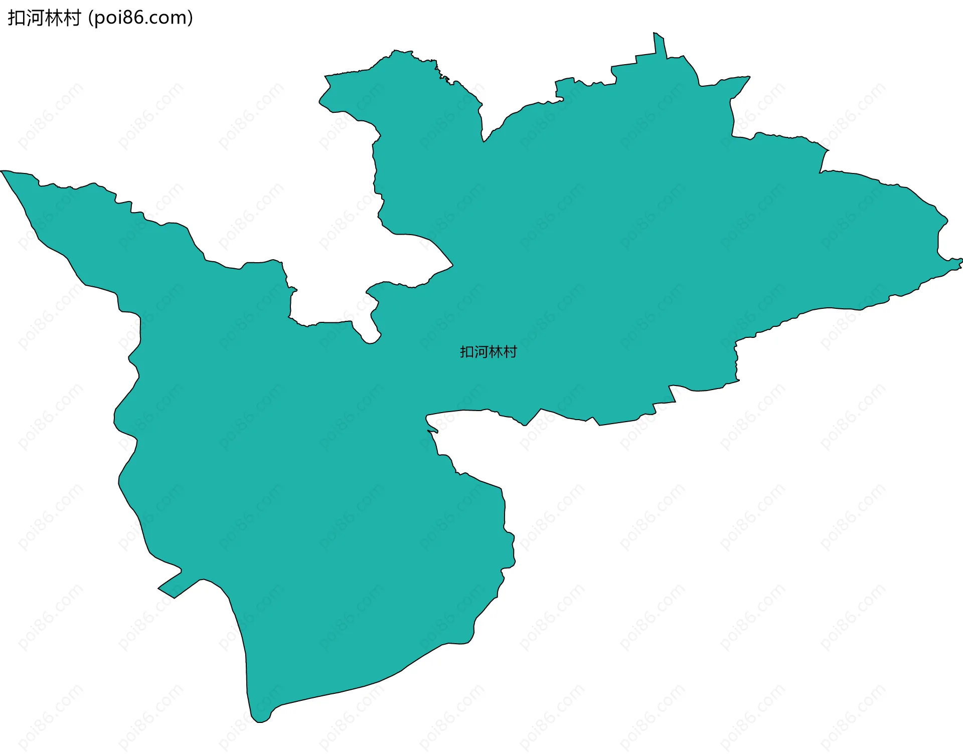扣河林村边界地图