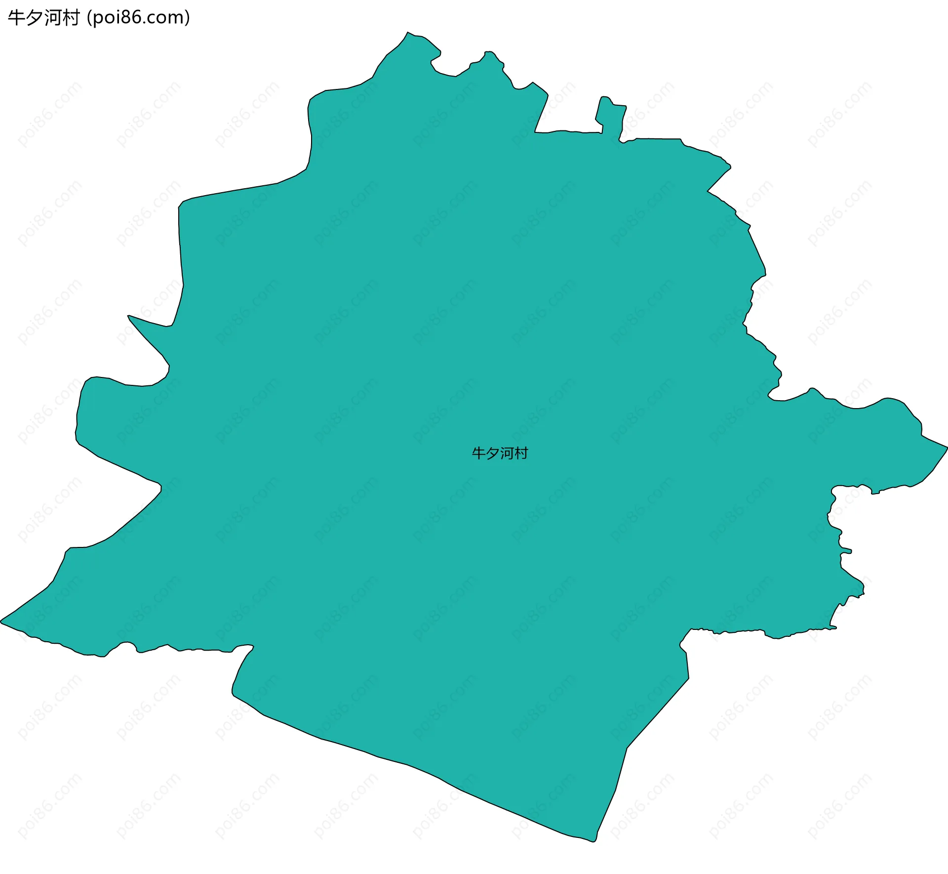 牛夕河村边界地图