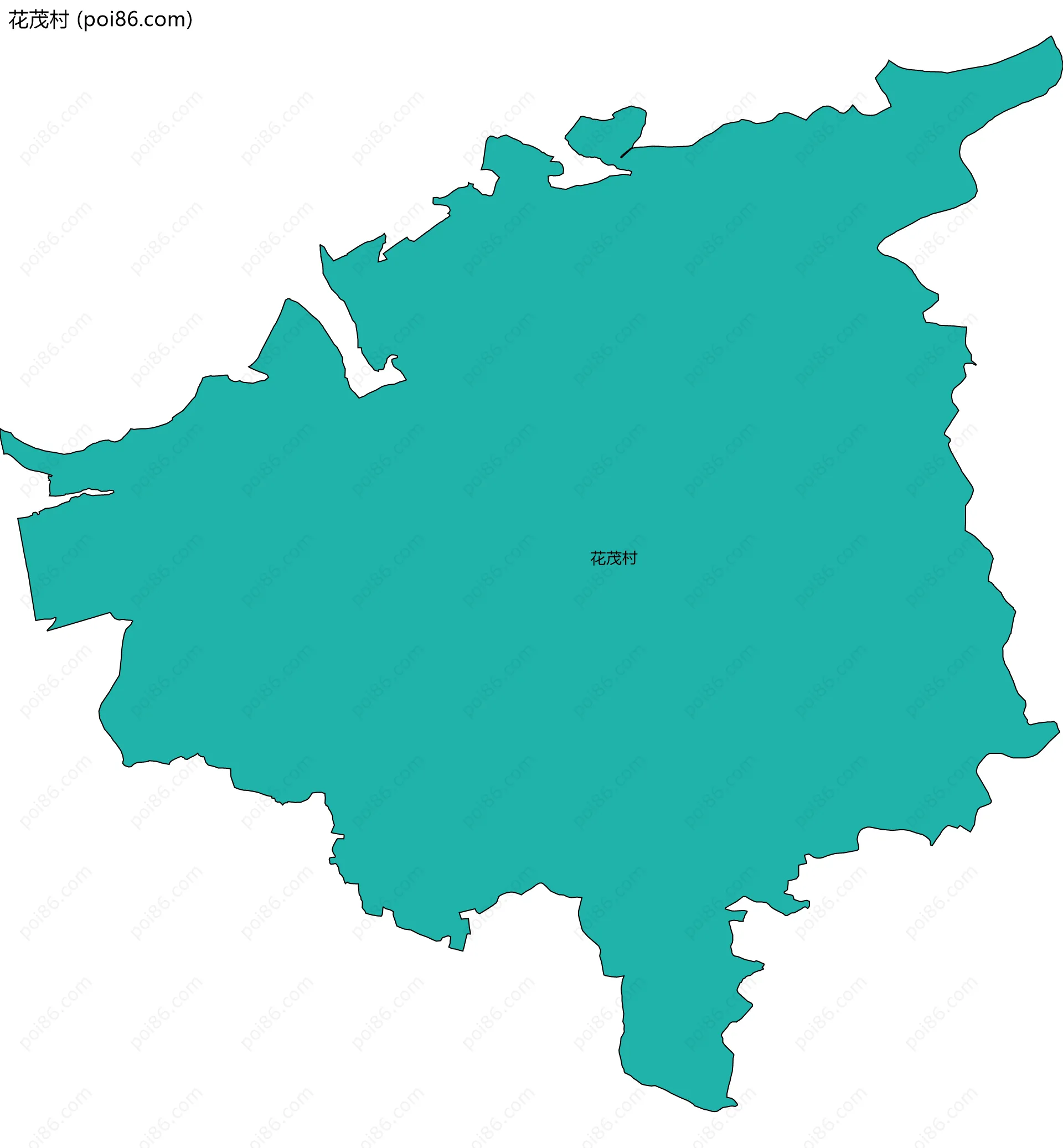 花茂村边界地图