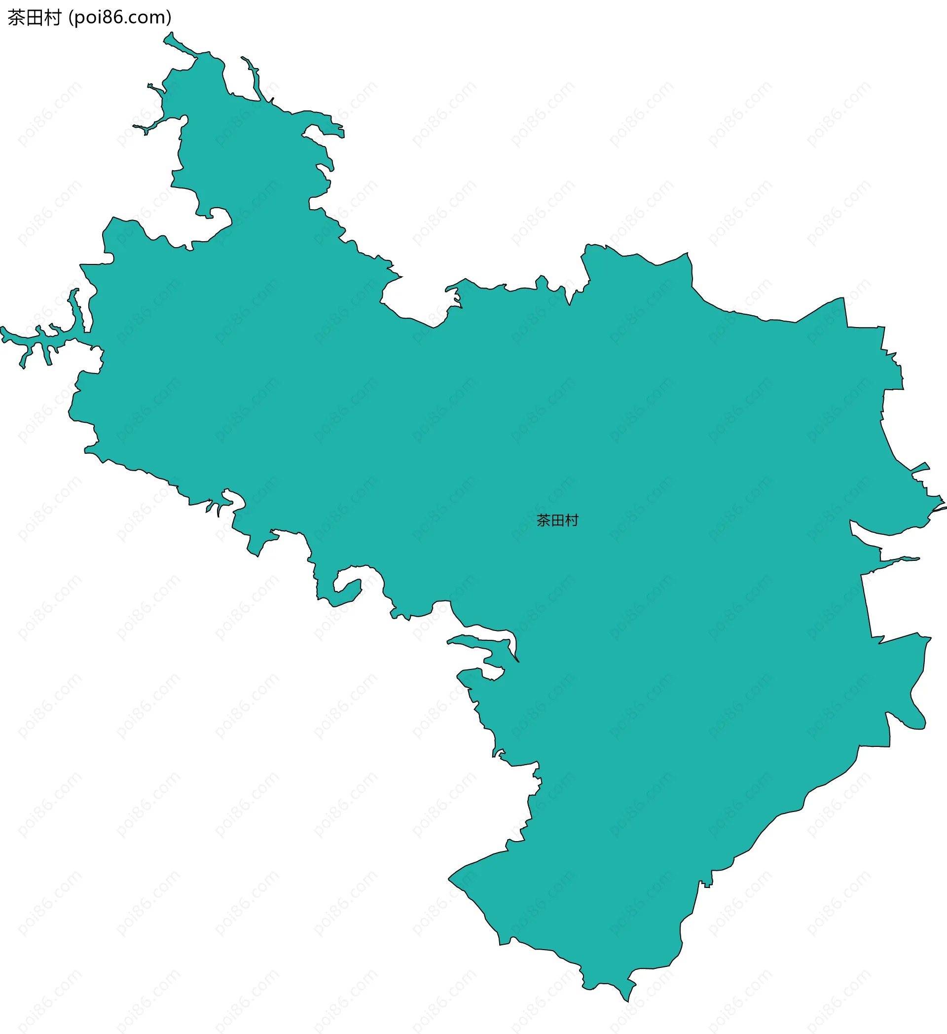 茶田村边界地图