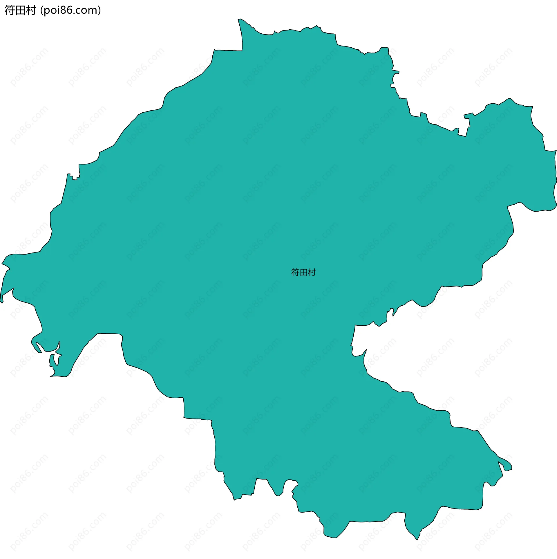 符田村边界地图