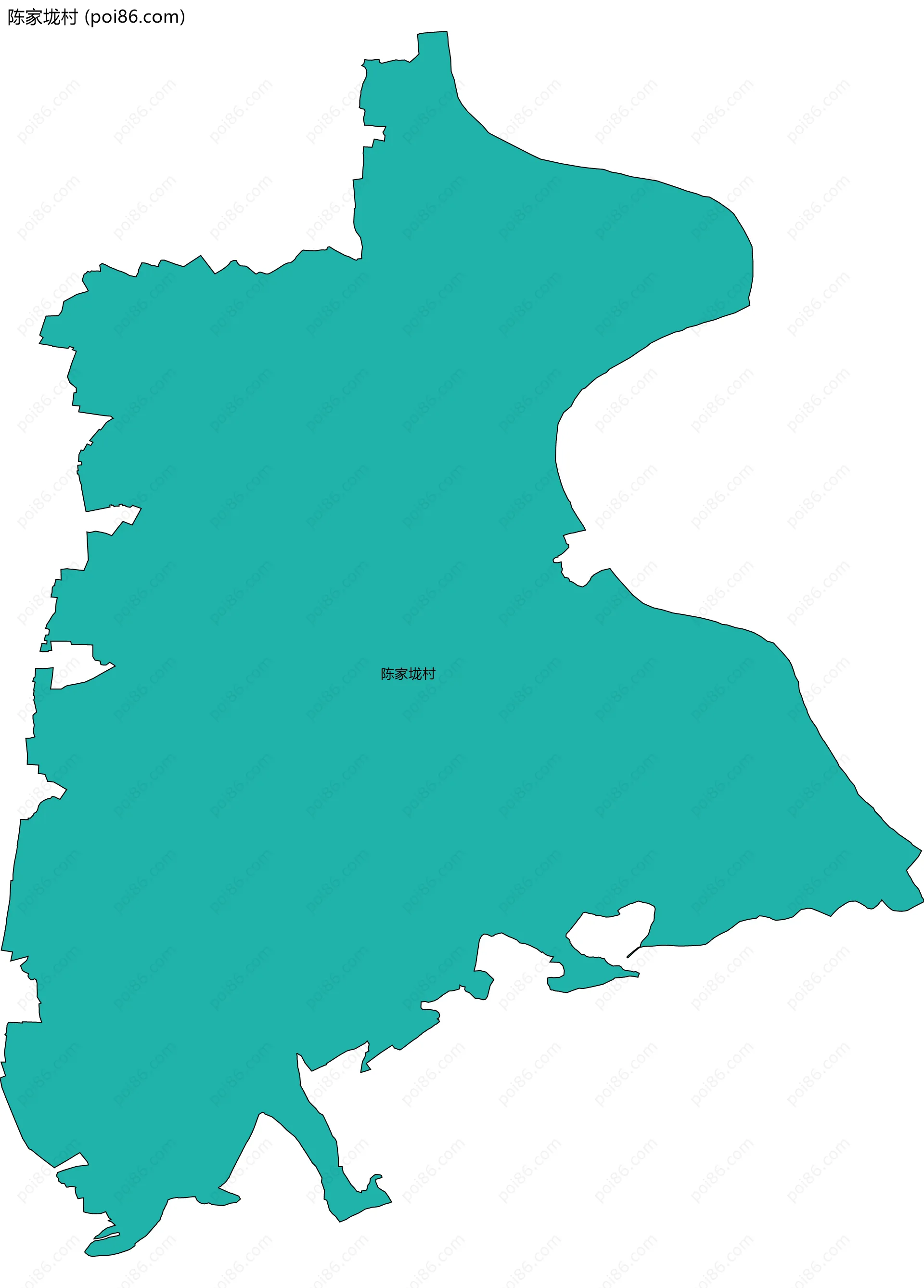 陈家垅村边界地图