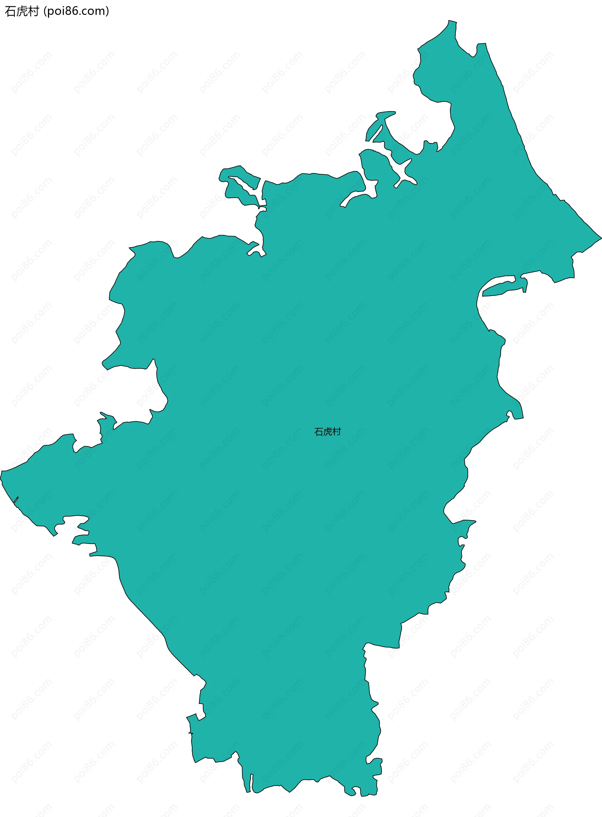 石虎村边界地图