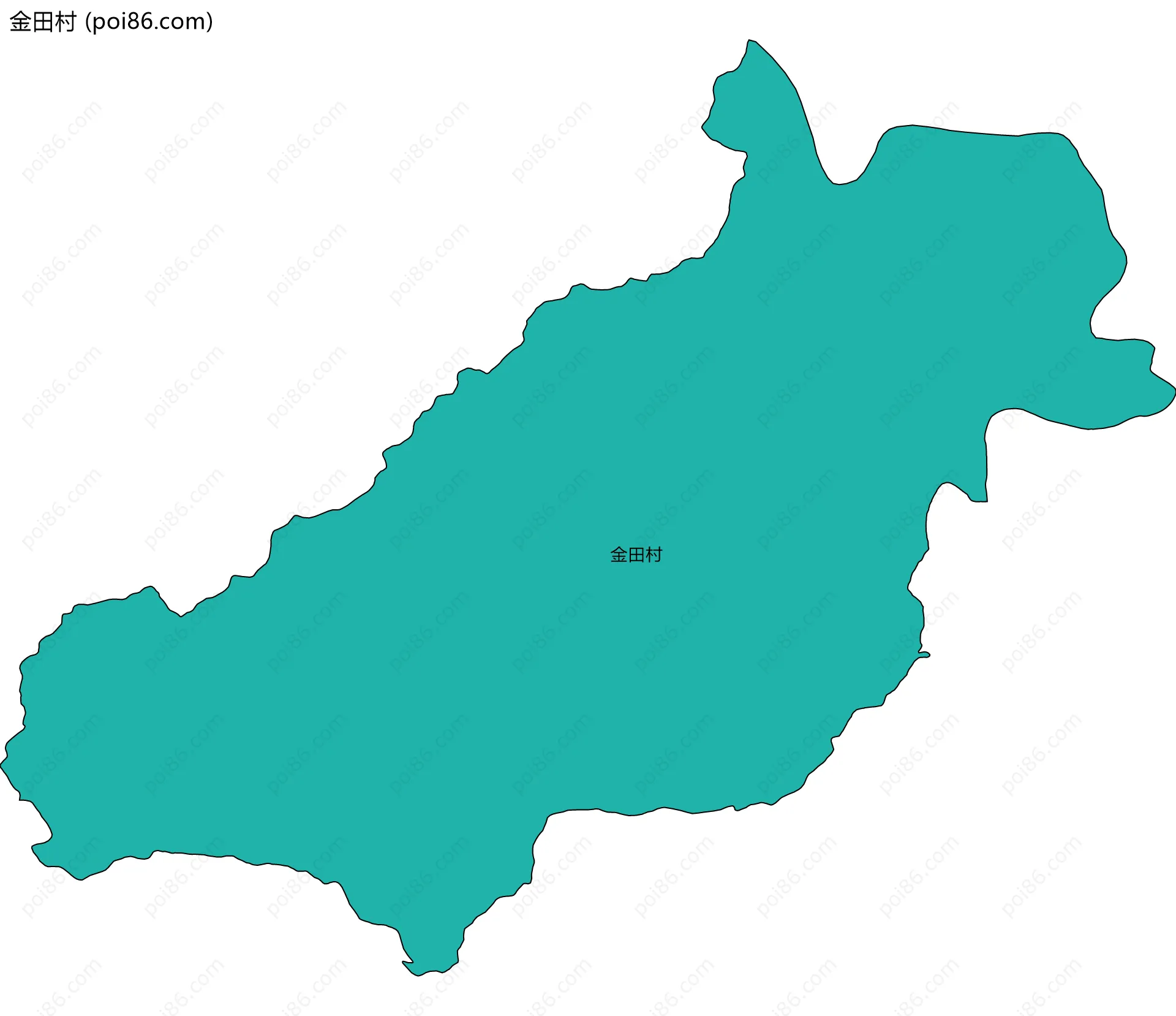 金田村边界地图