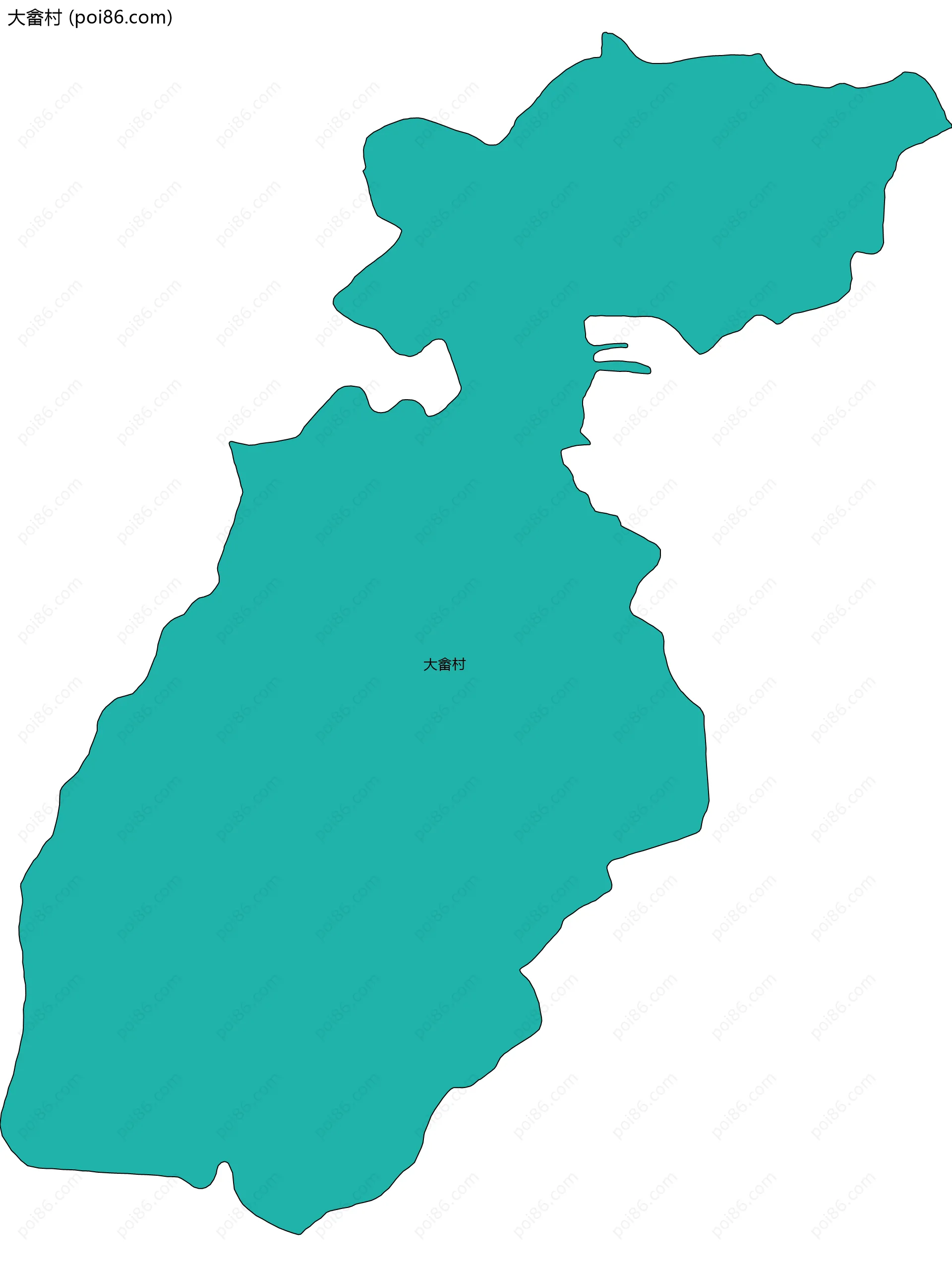 大畲村边界地图