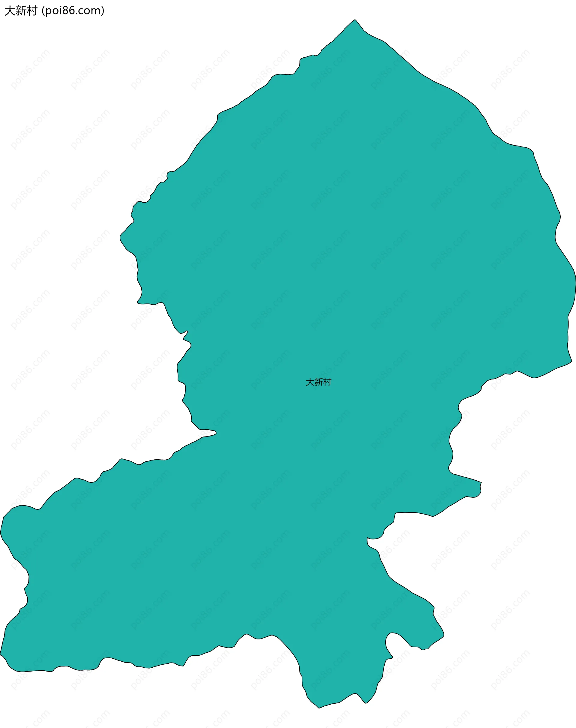 大新村边界地图