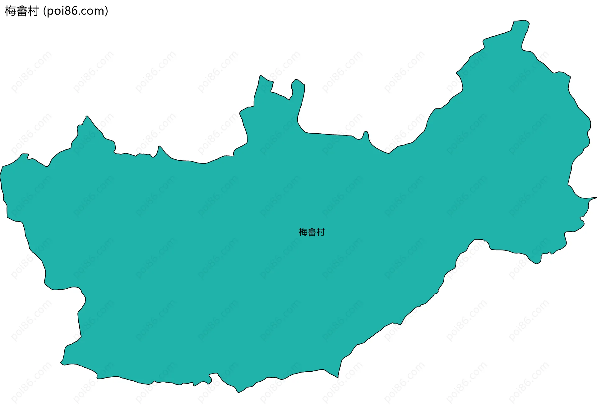 梅畲村边界地图