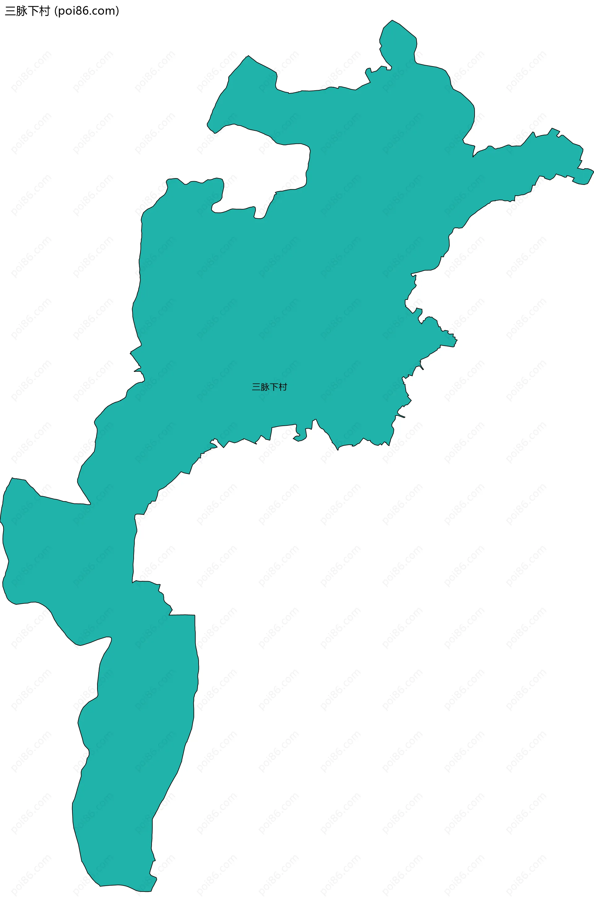 三脉下村边界地图