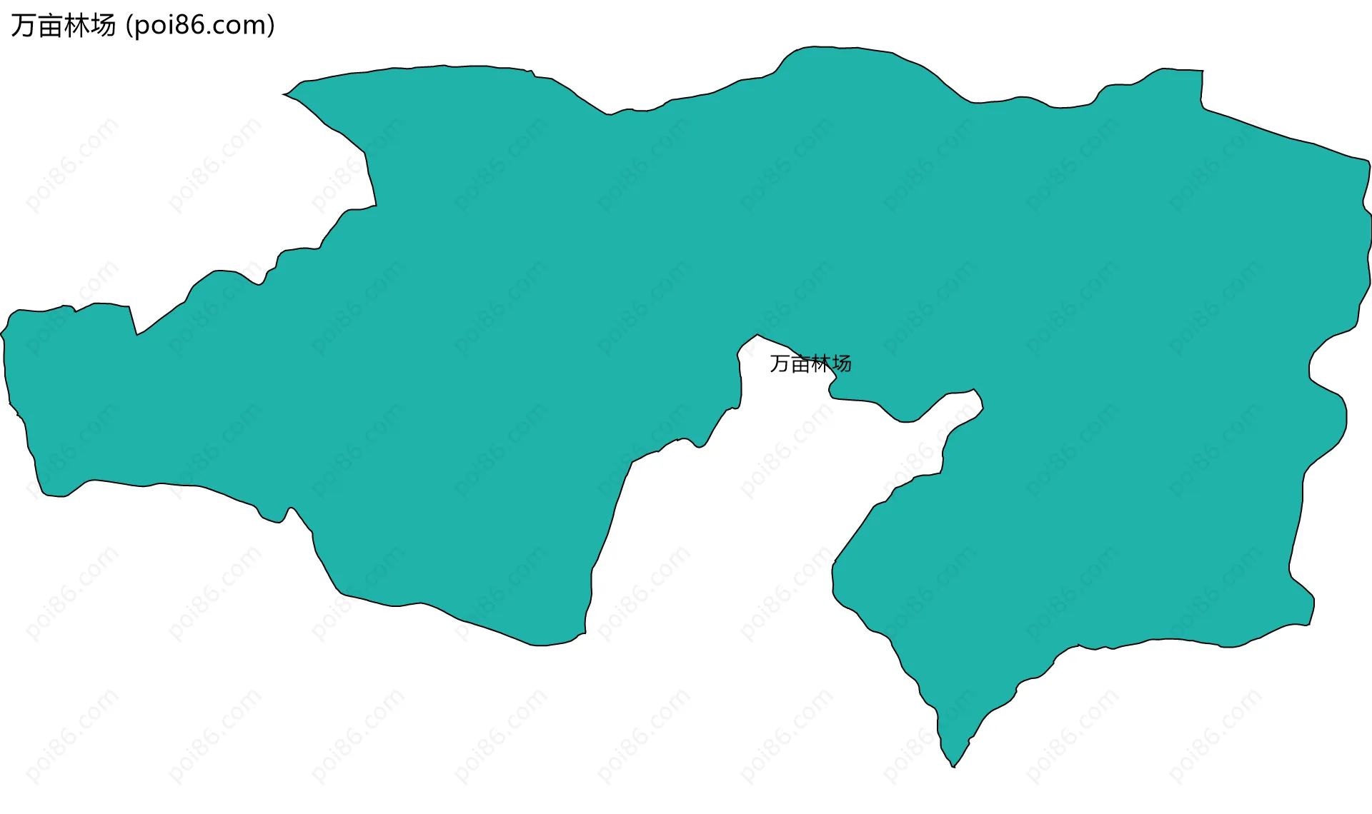 万亩林场边界地图