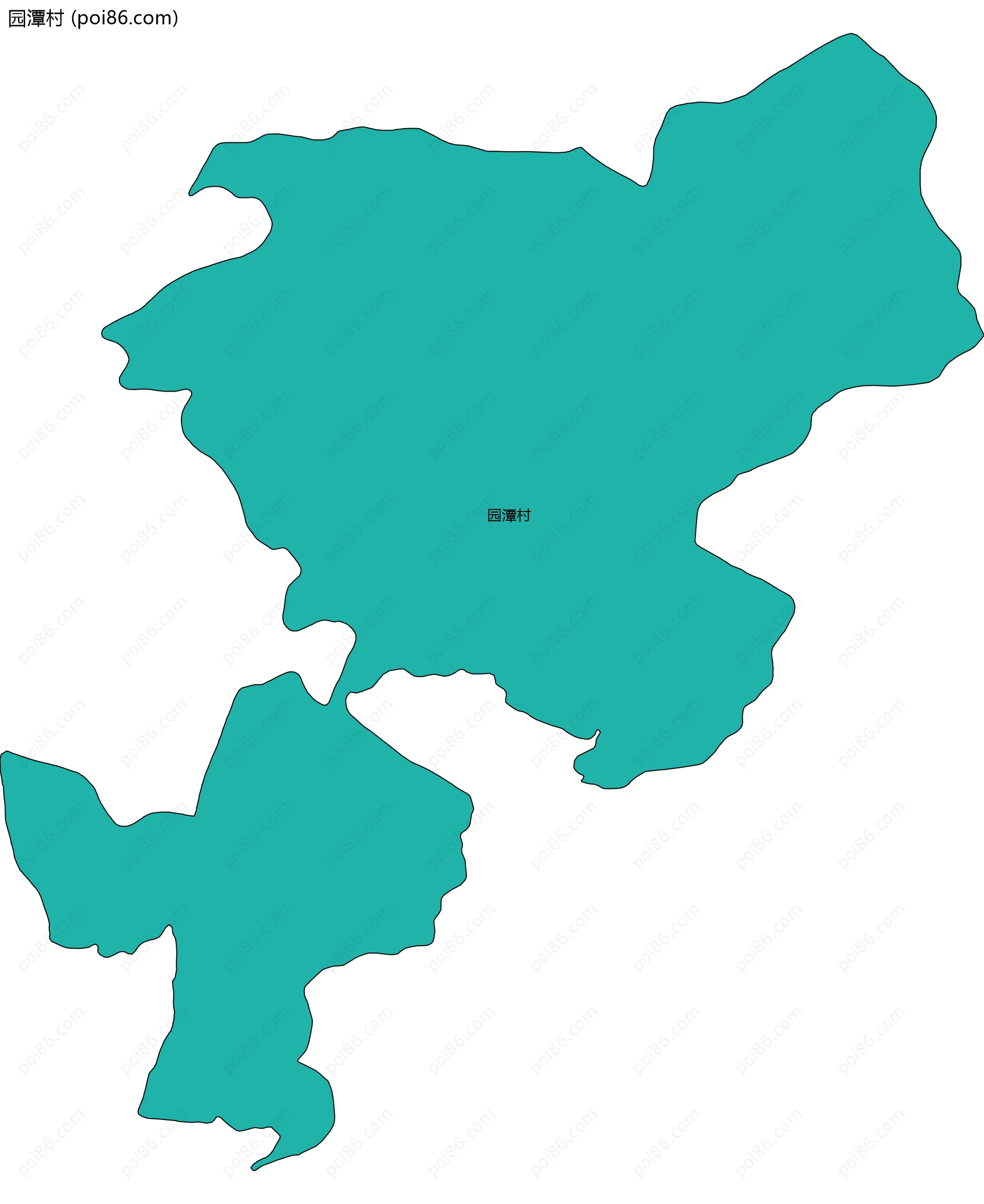 园潭村边界地图